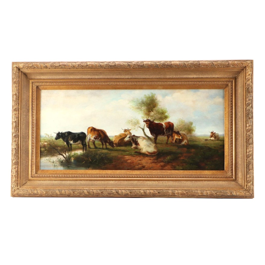 Contemporary Oil Painting of a Pastoral Landscape