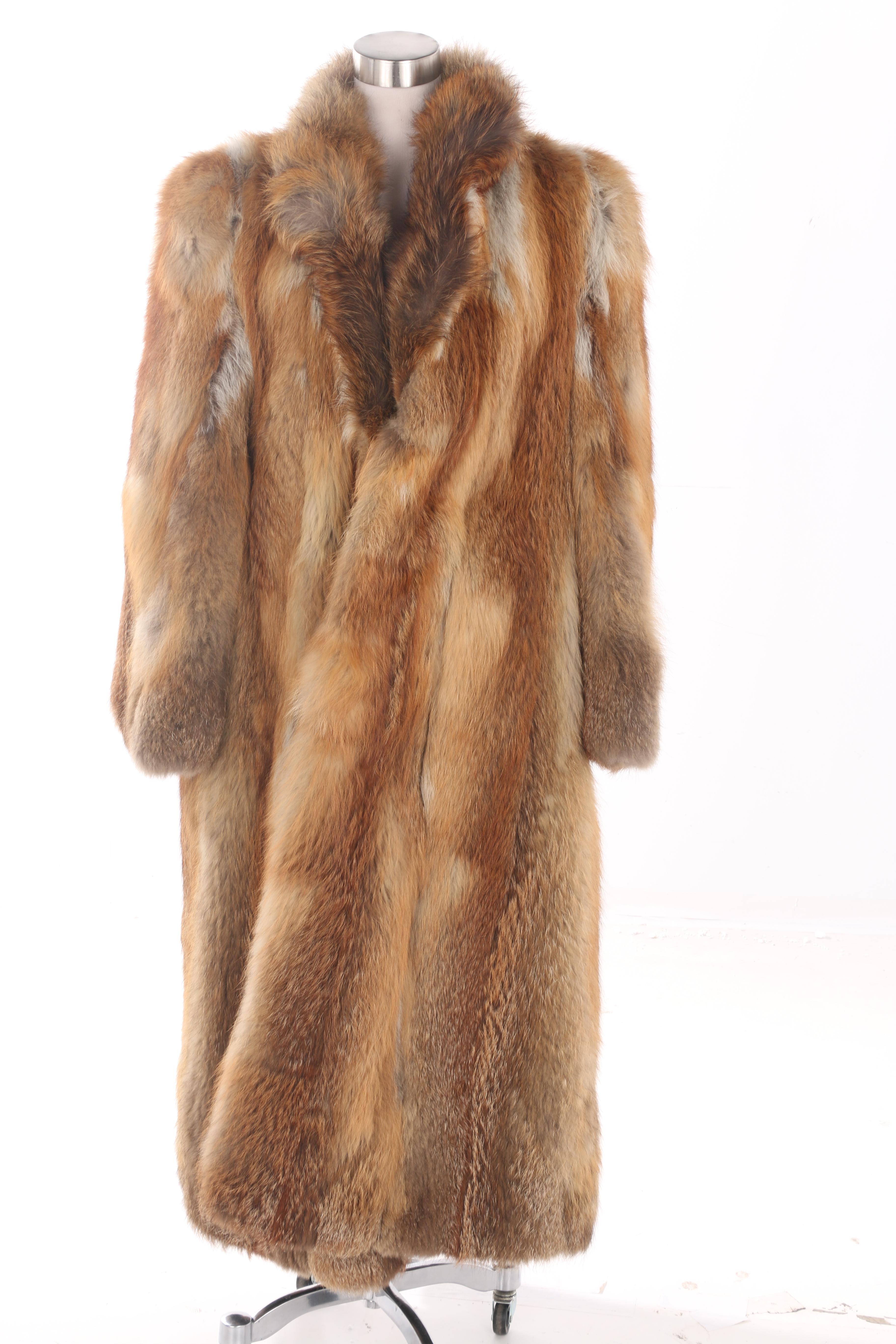 Women's Vintage J. Galistinos Co. Red Fox Fur Coat