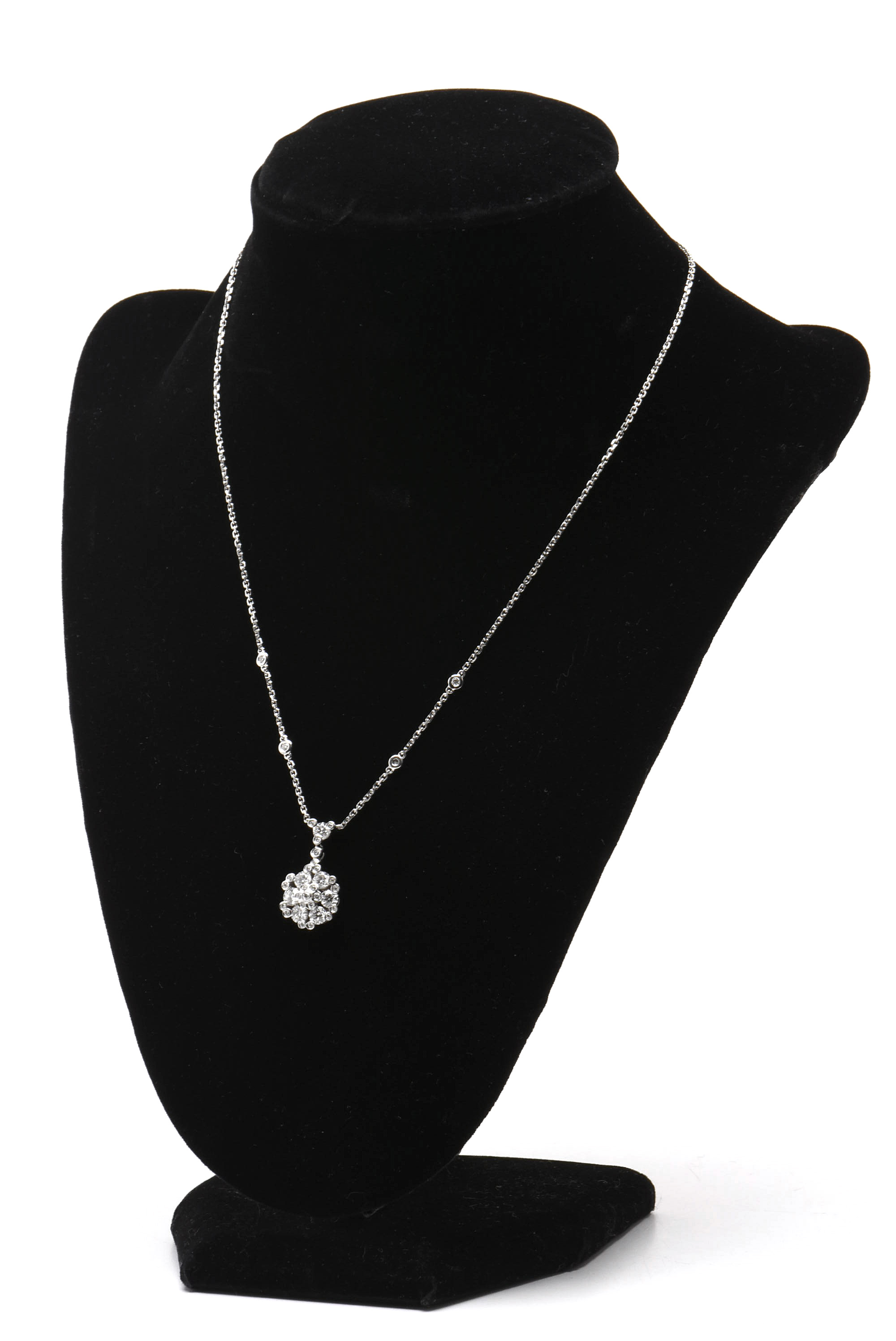Gregg Ruth 18K White Gold 1.60 CTW Diamond Necklace
