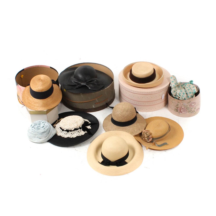 Vintage Hats and Decorative Hat Boxes Featuring Michael Terre