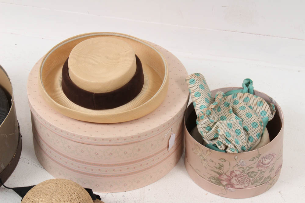 Vintage Hats and Decorative Hat Boxes Featuring Michael Terre