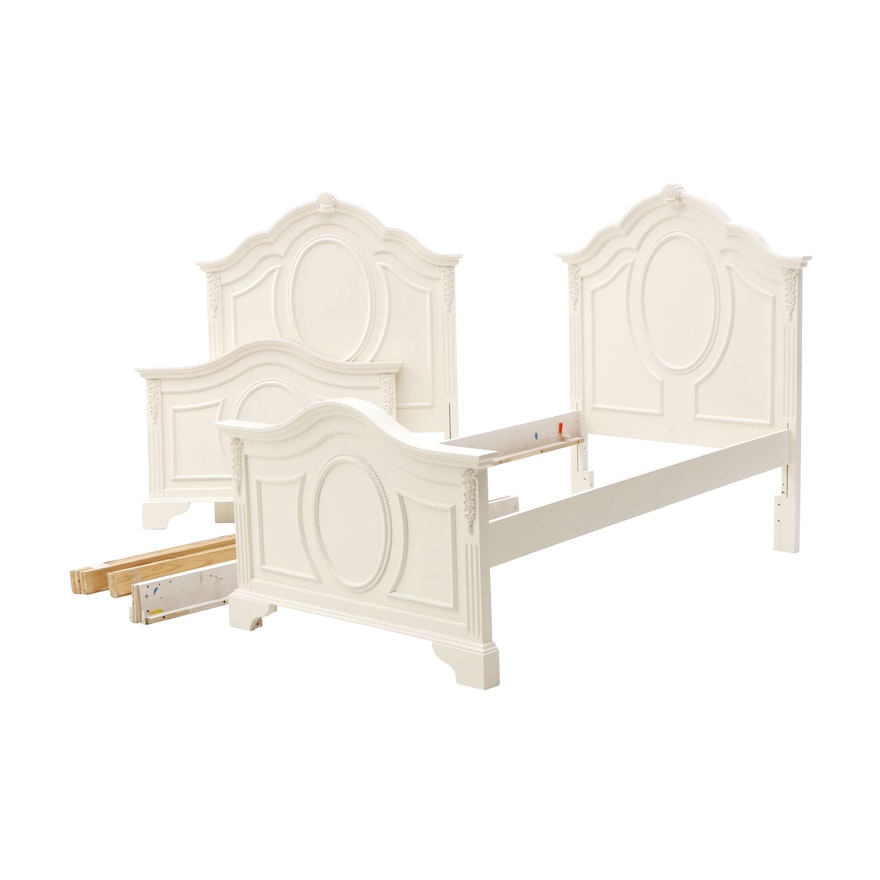 Twin Beds in White by Furniture Fair