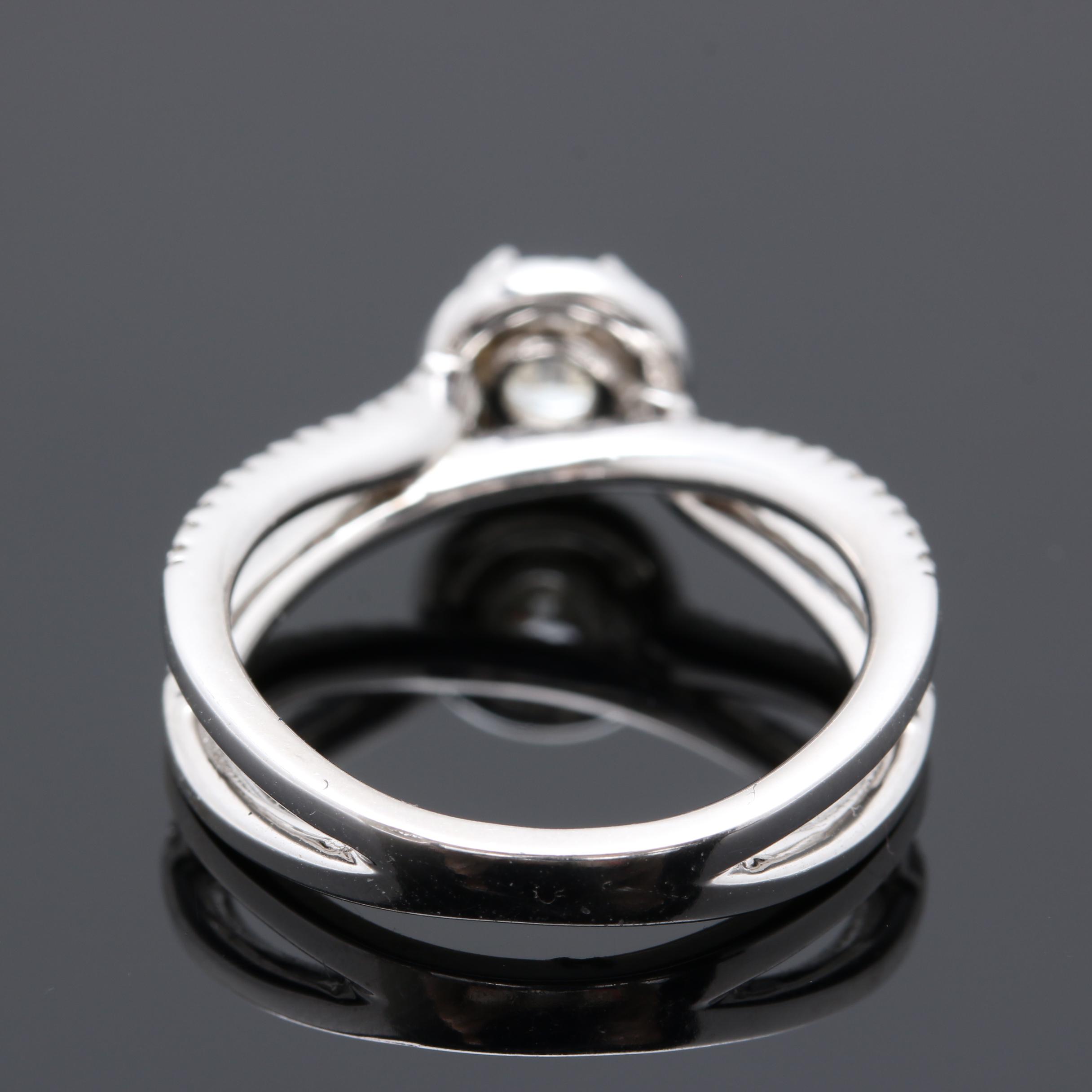 14K White Gold 0.98 CTW Diamond Ring