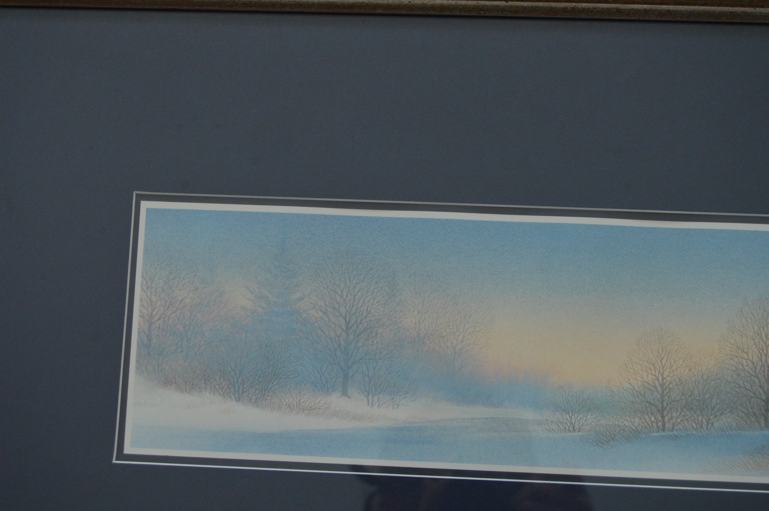 Arnold Alaniz Offset Lithograph "Winterscape"