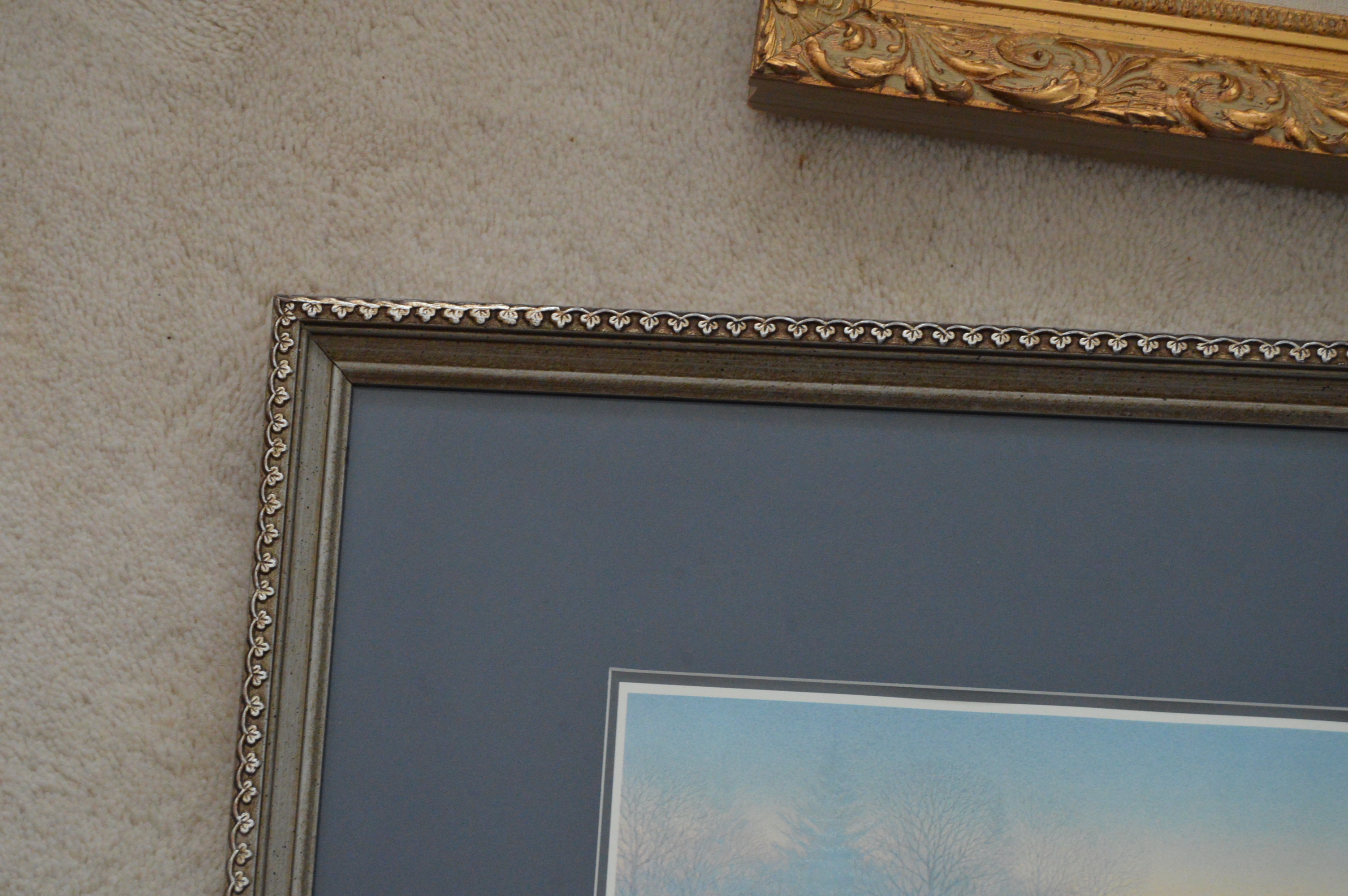 Arnold Alaniz Offset Lithograph "Winterscape"