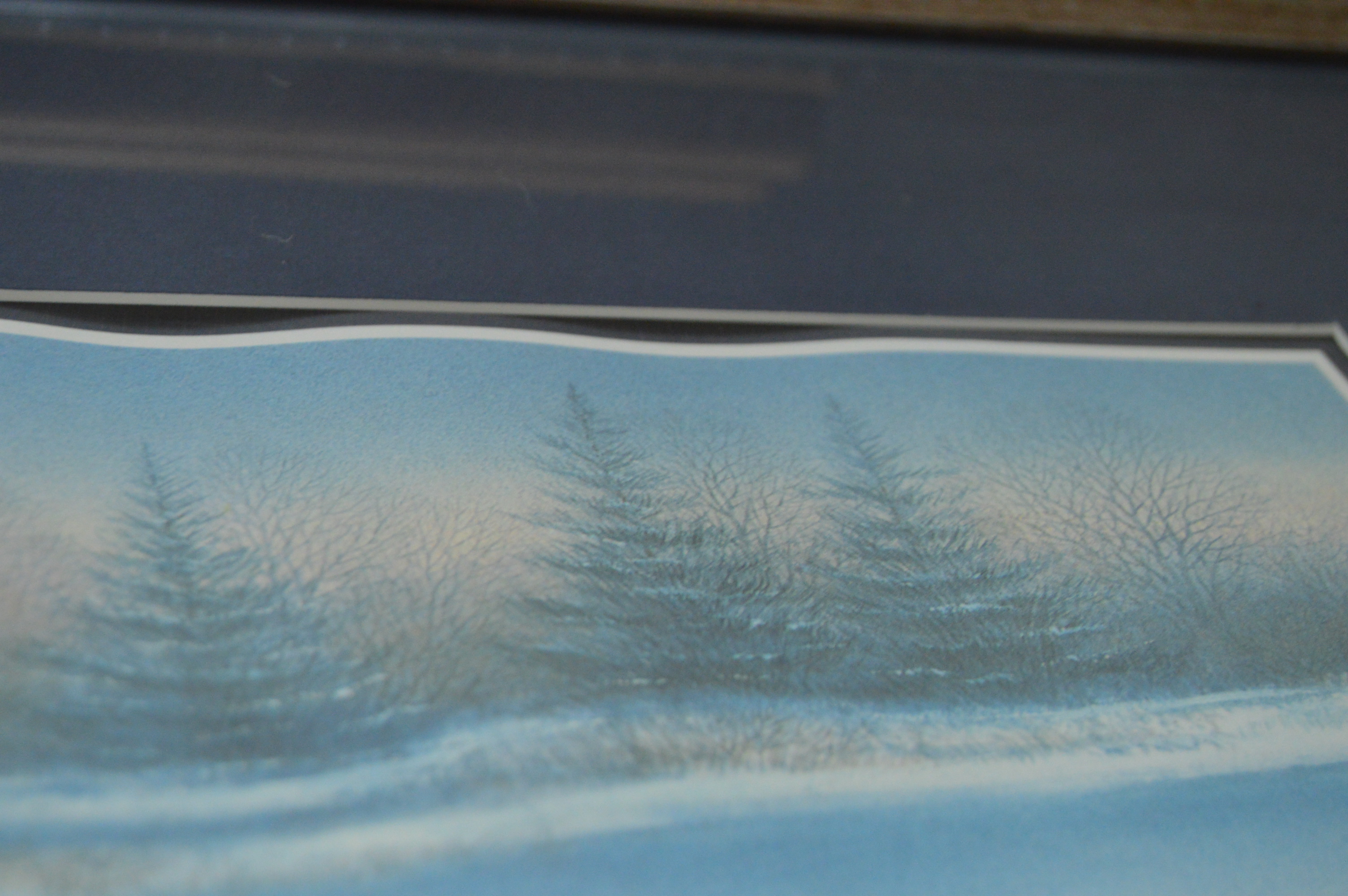 Arnold Alaniz Offset Lithograph "Winterscape"