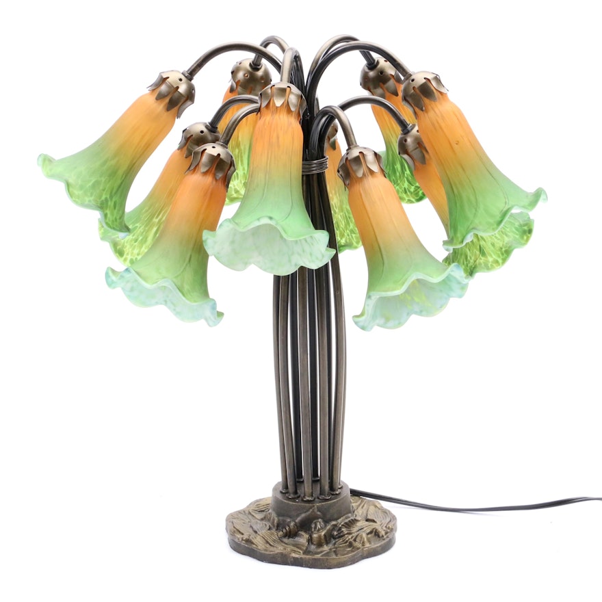 Tiffany Style Lily Themed Table Lamp