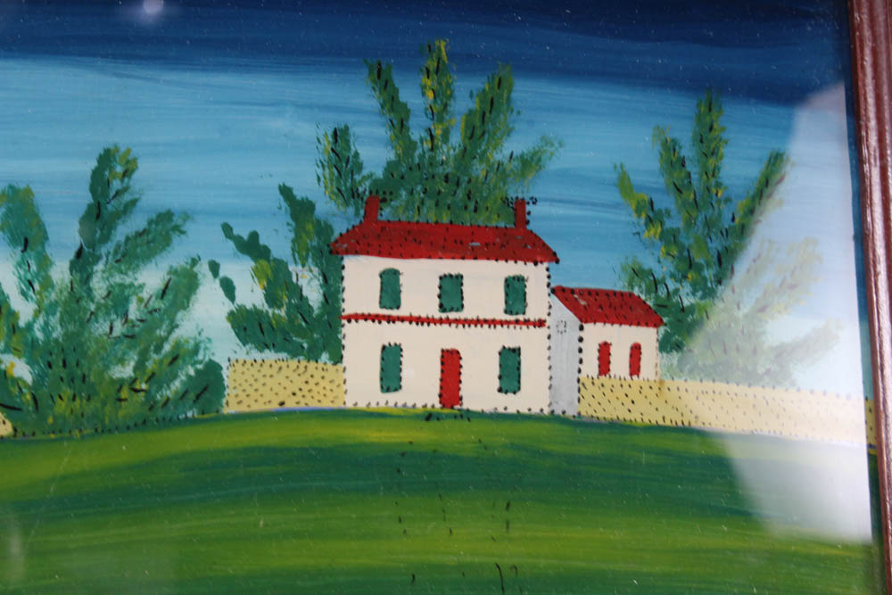 19th Century Pennsylvania Reverse Painted Trumeau Mirror