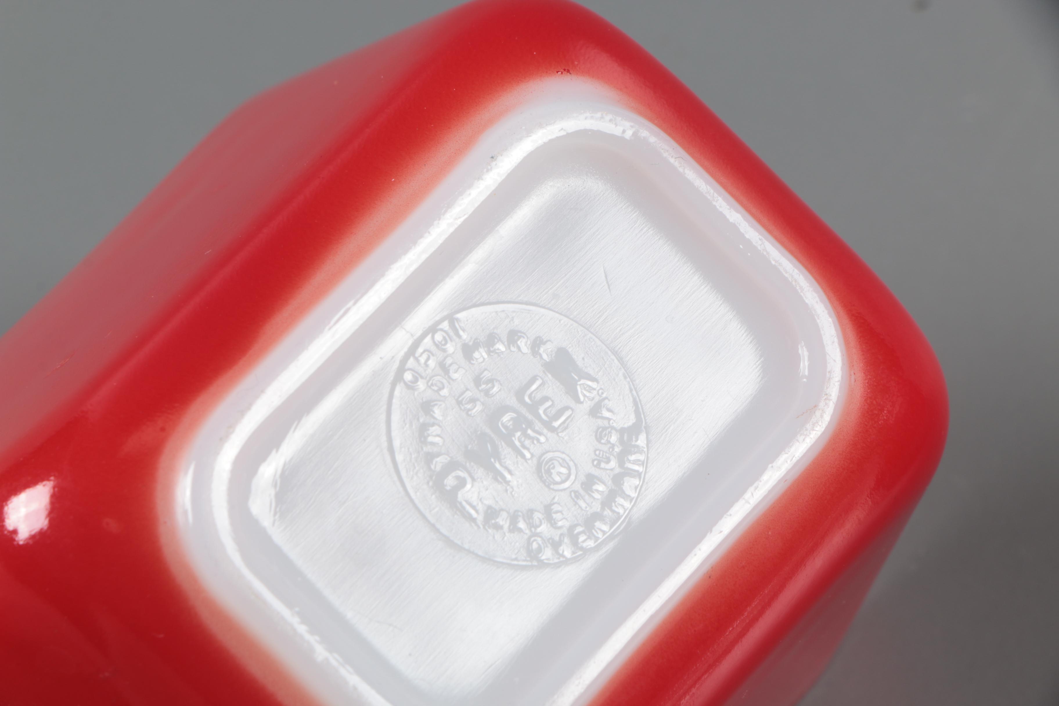 Vintage Pyrex "Primary Colors" Refrigerator Dishes, Circa 1945-49