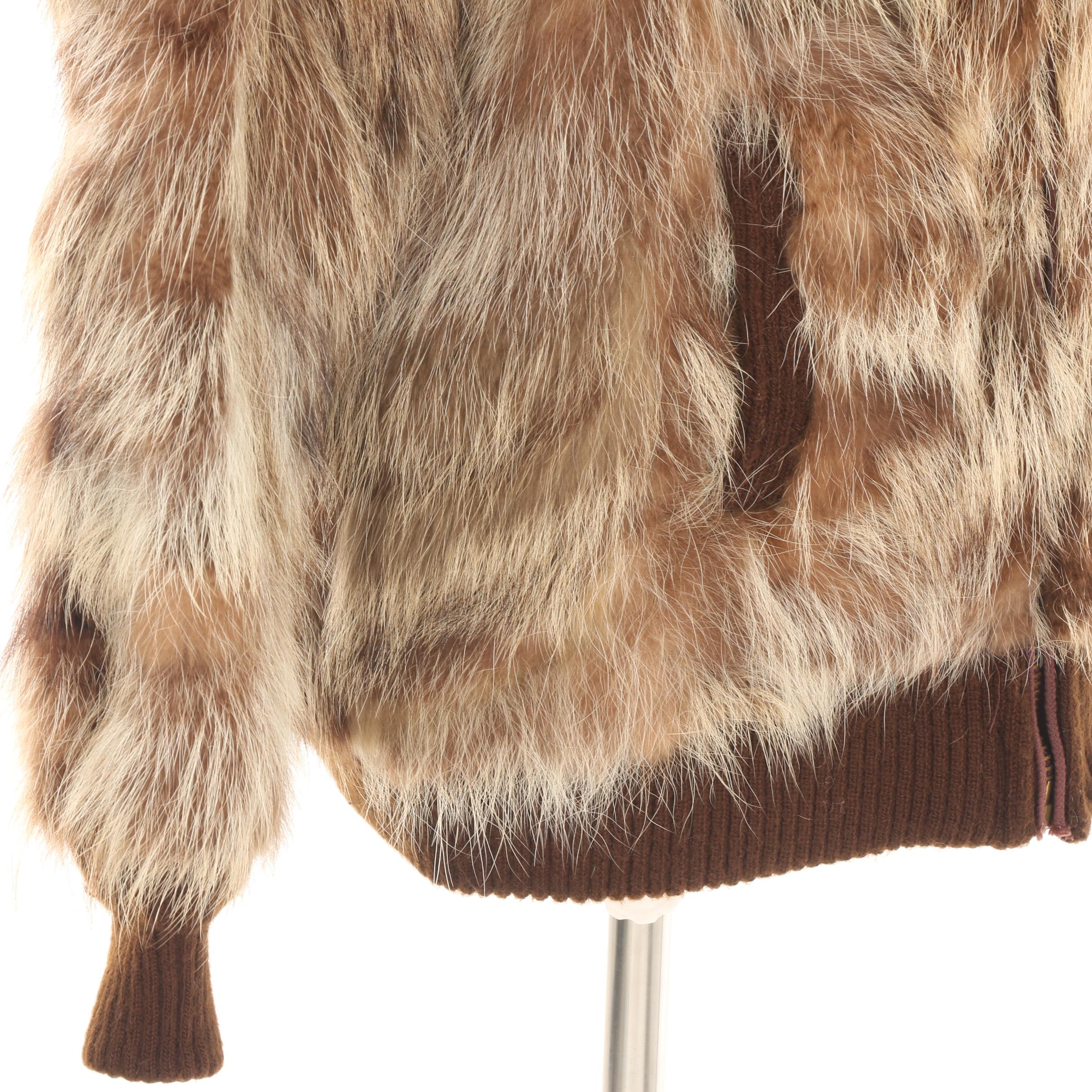Women's Fur-Instance Opossum Fur Coat
