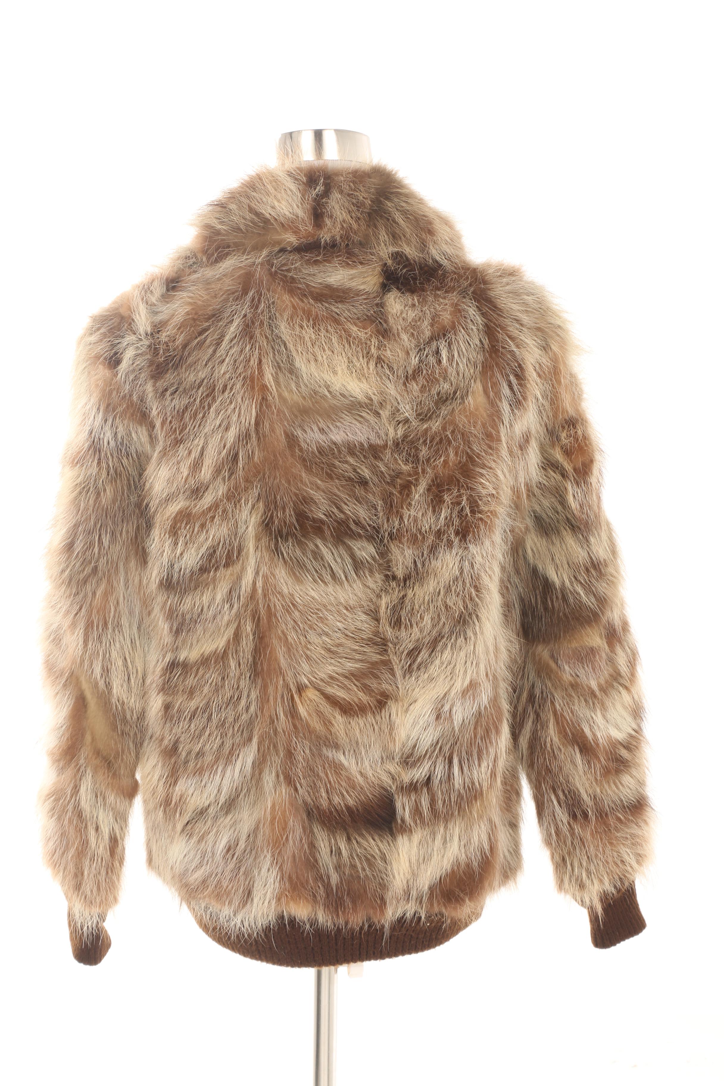 Women's Fur-Instance Opossum Fur Coat