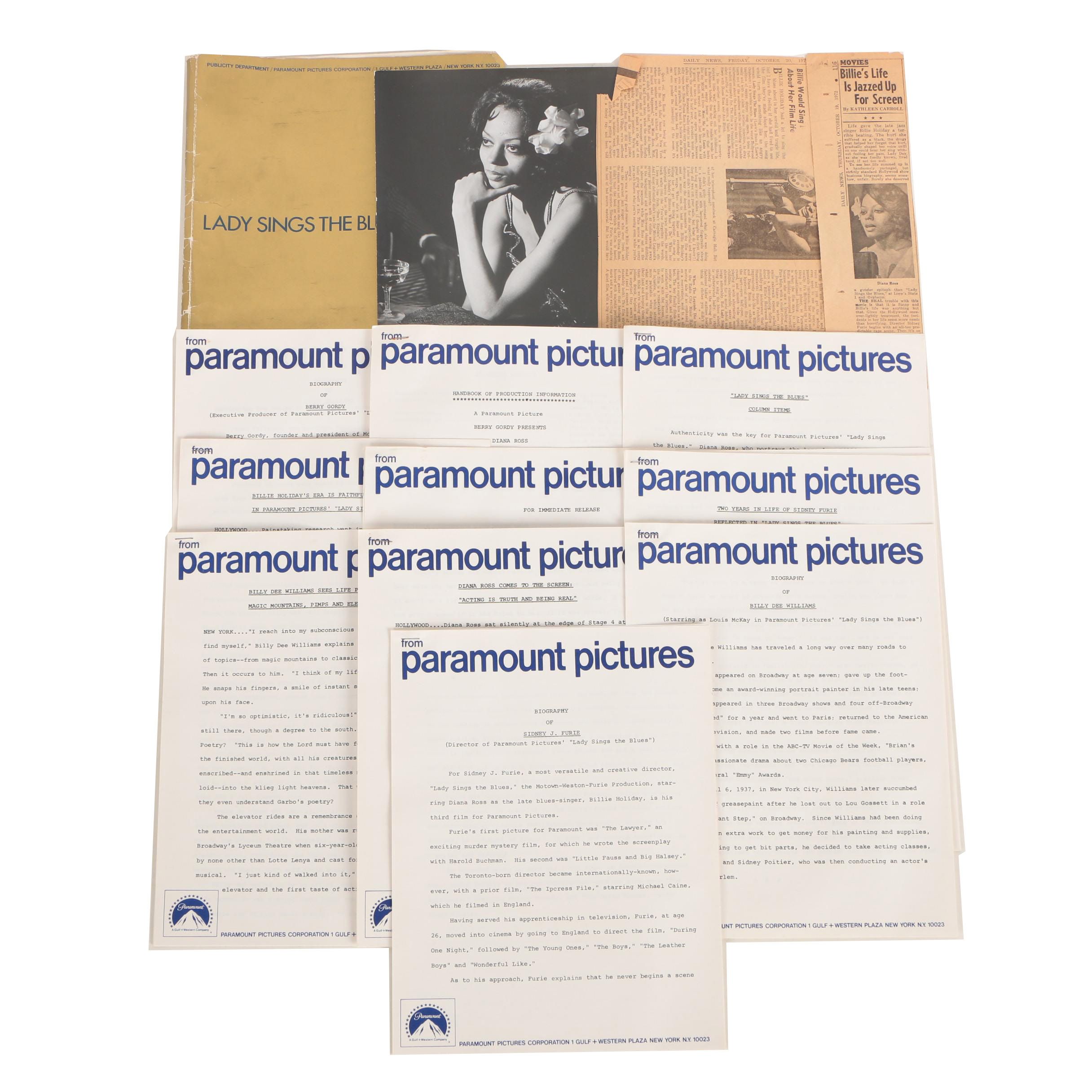 Diana Ross in "Lady Sings the Blues" Ephemera