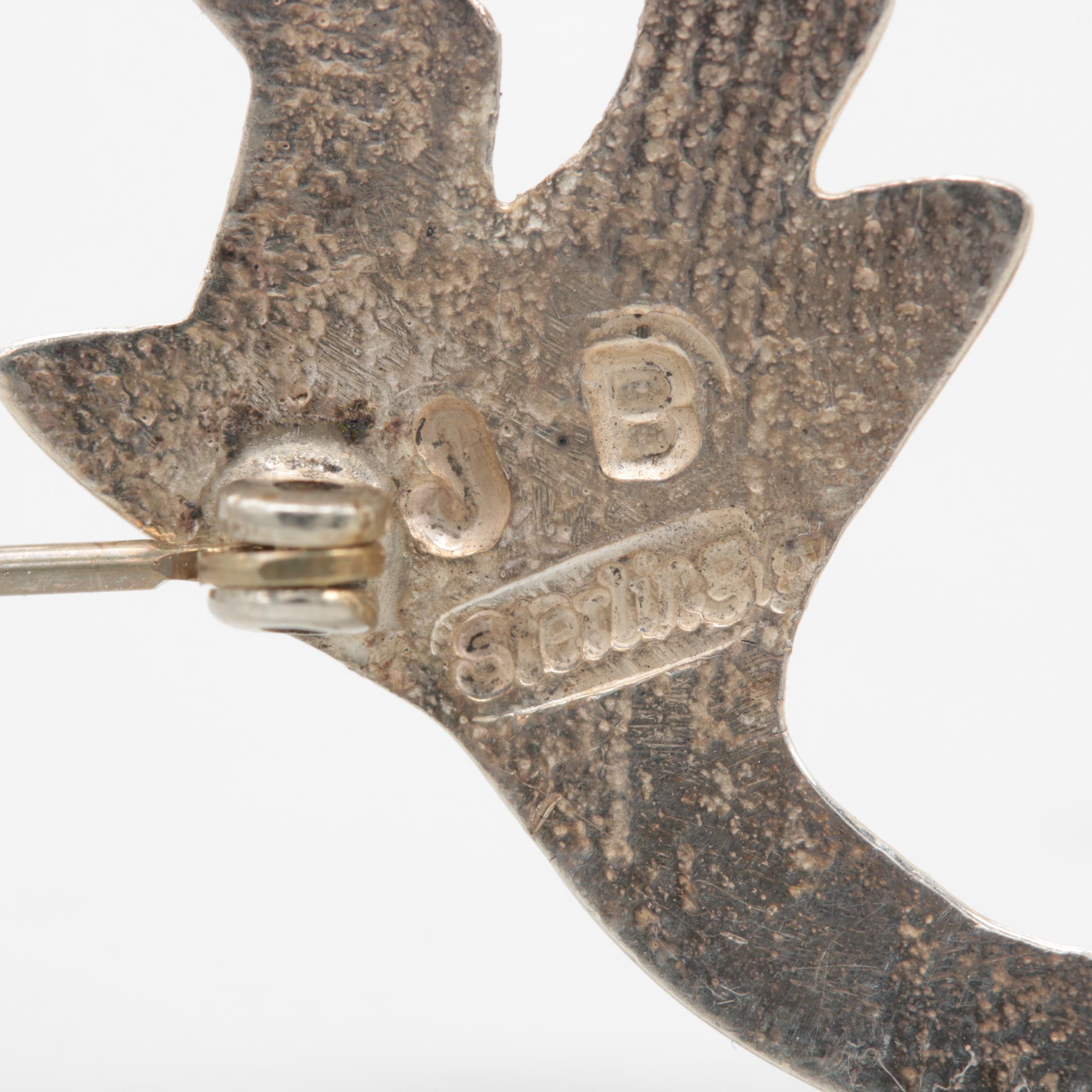 Southwestern Style Sterling Silver Turquoise Rainbow Man Brooch