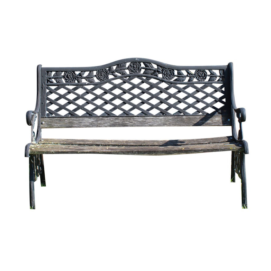 Wood and Iron Bench