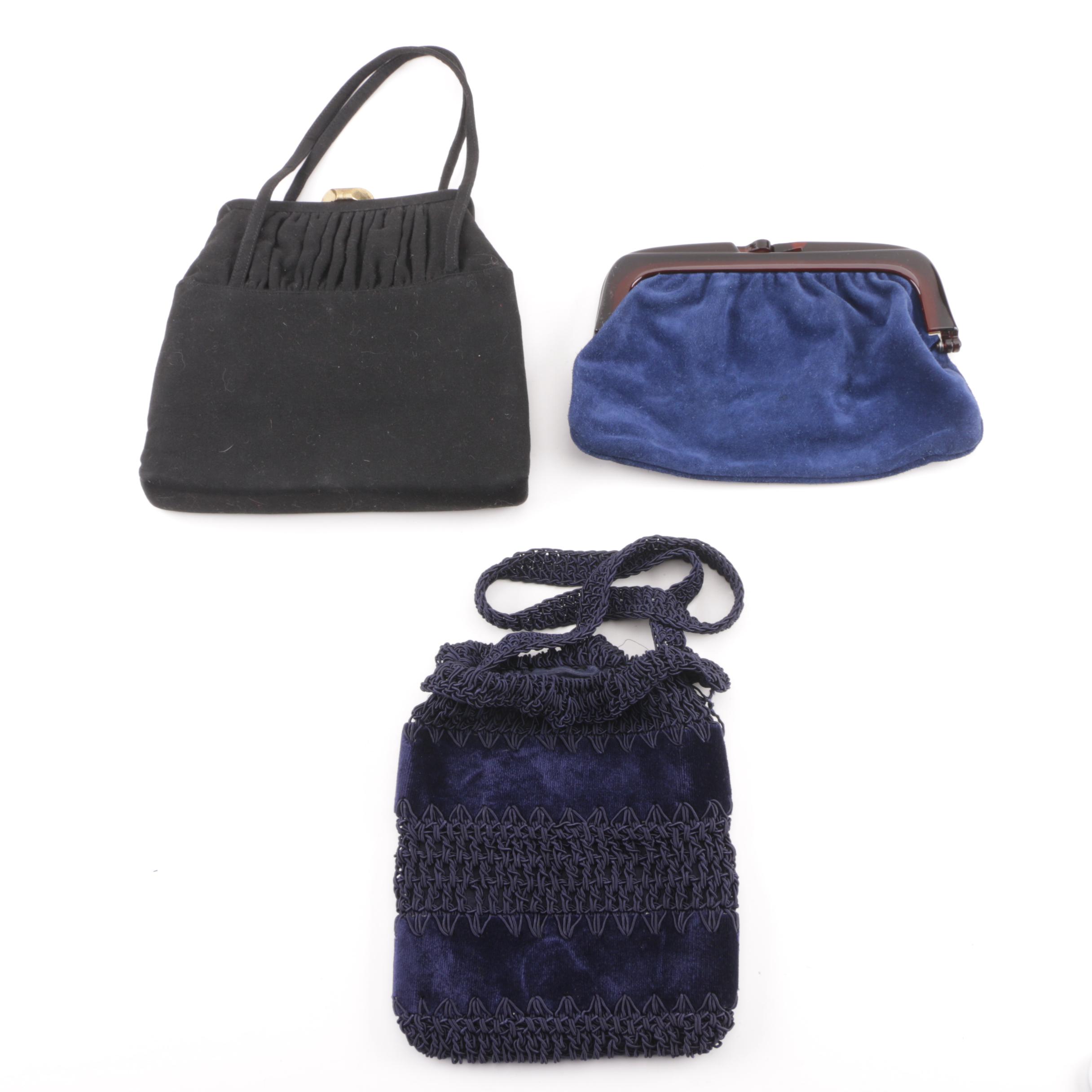 Vintage Garay and Walborg Evening Bags with Marshall Field's Leather Clutch