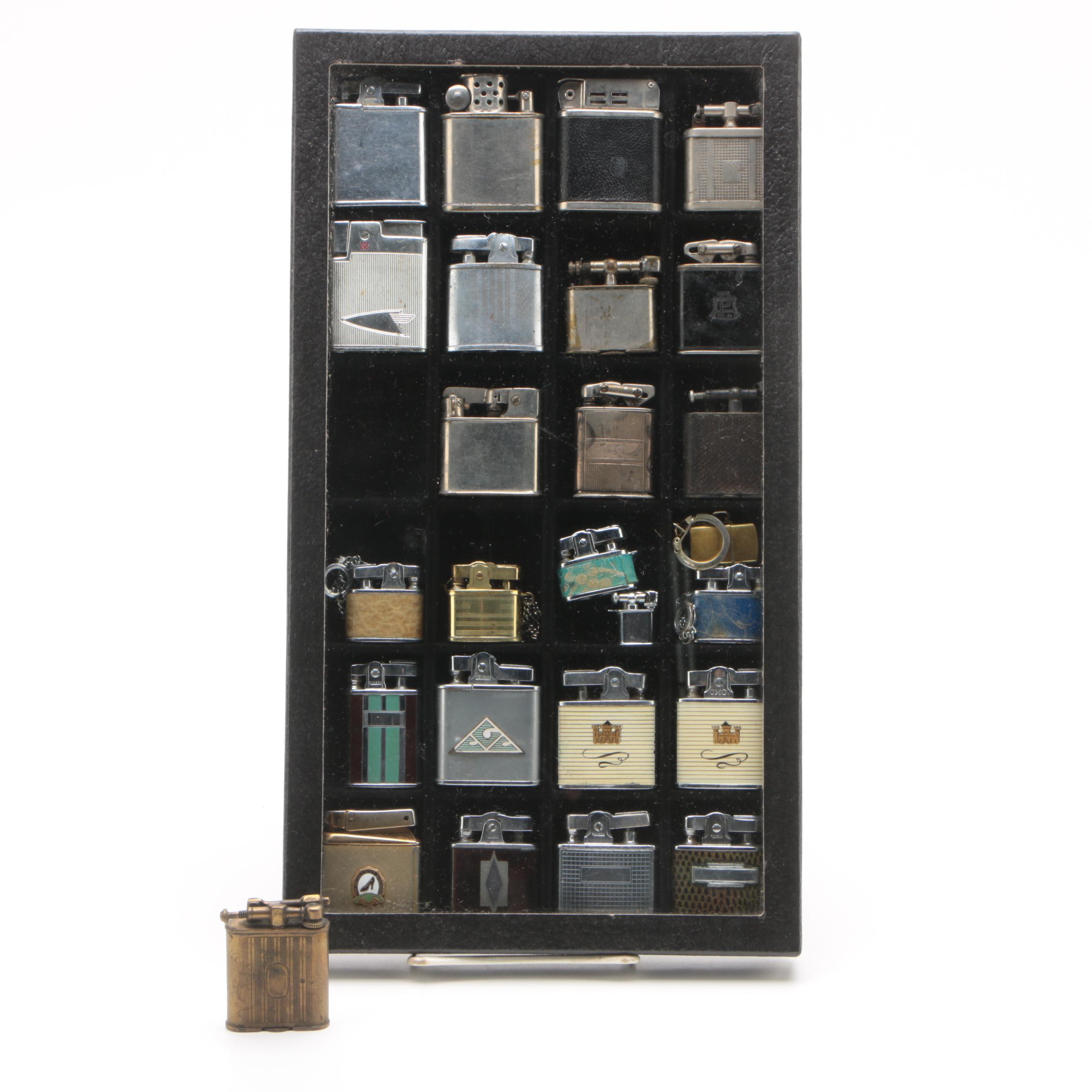 Vintage Lighters featuring an 18k Gold Plated Park Sherman Lighter