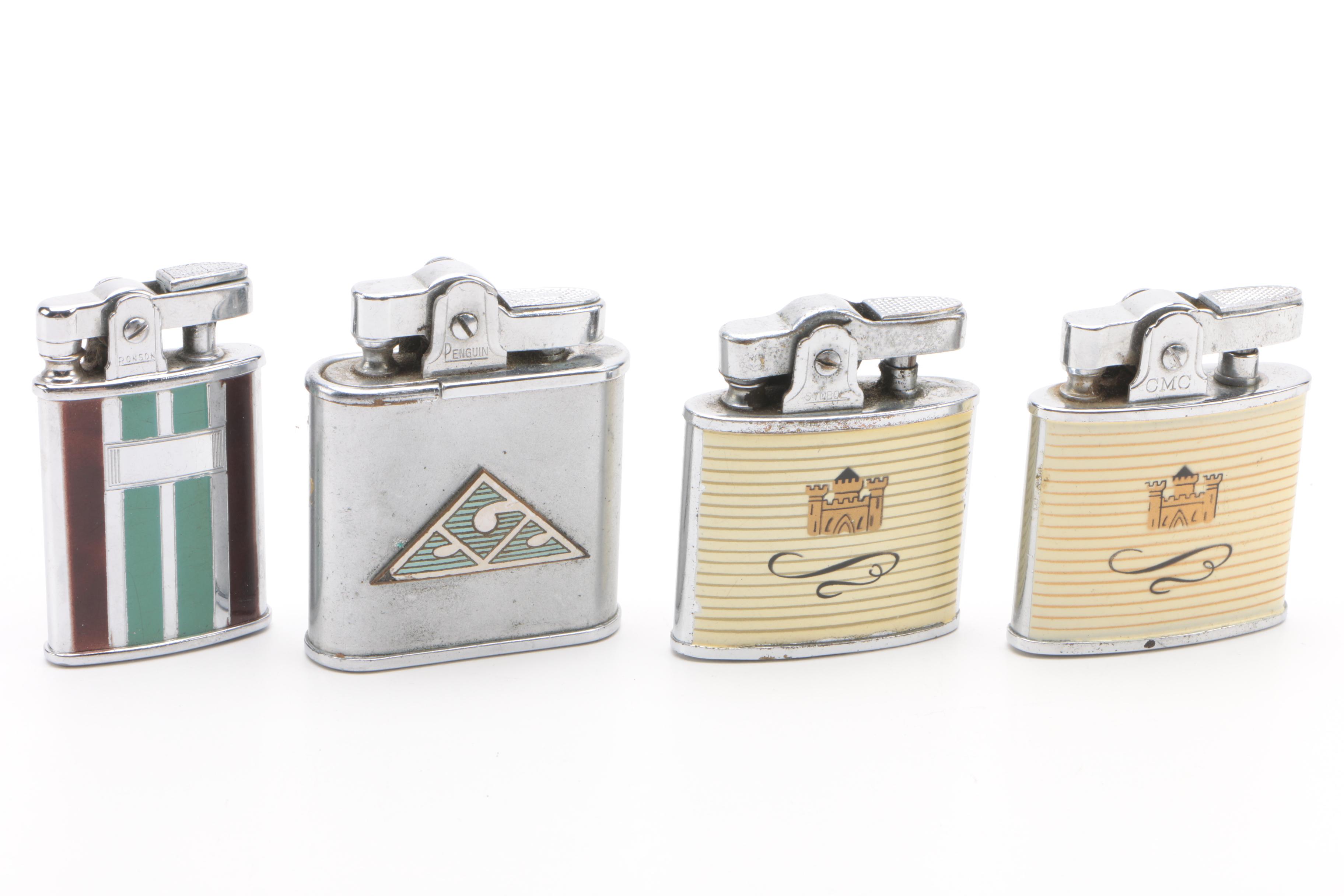 Vintage Lighters featuring an 18k Gold Plated Park Sherman Lighter