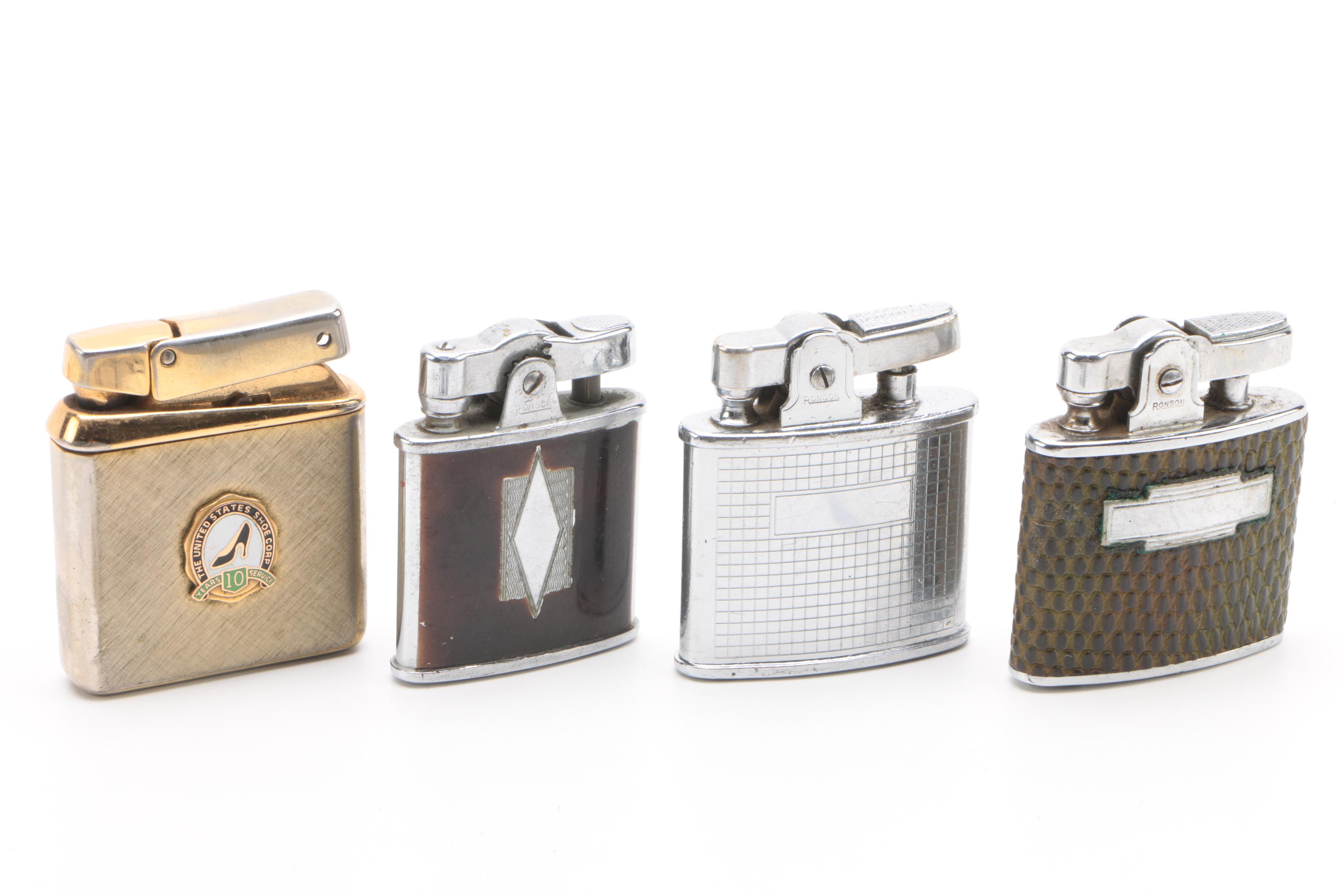 Vintage Lighters featuring an 18k Gold Plated Park Sherman Lighter