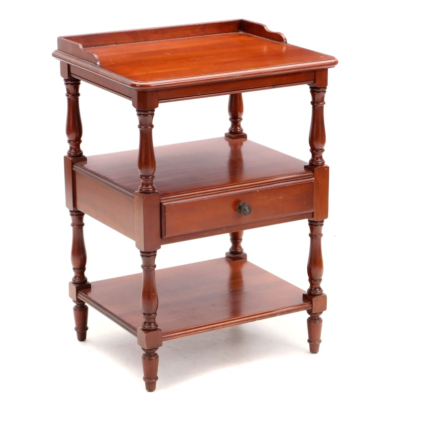 1930s-1940s Three-Tiered Cherry Finish  Table By Lewisburg Furniture