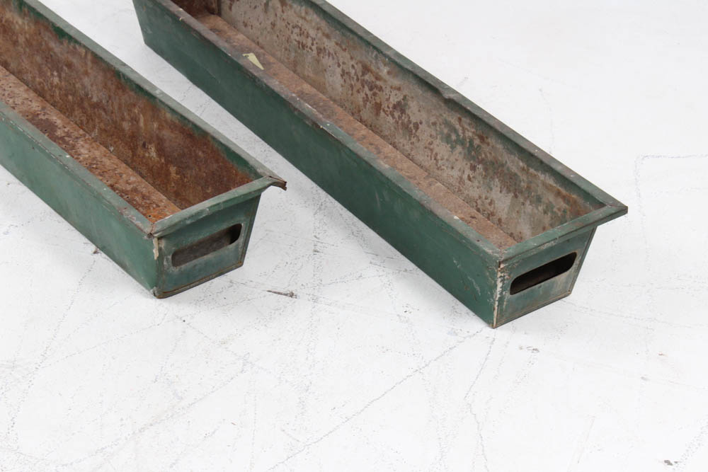 Vintage Metal Feed Troughs