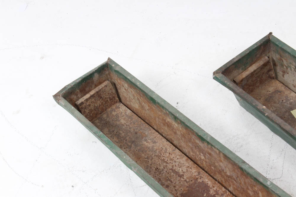 Vintage Metal Feed Troughs