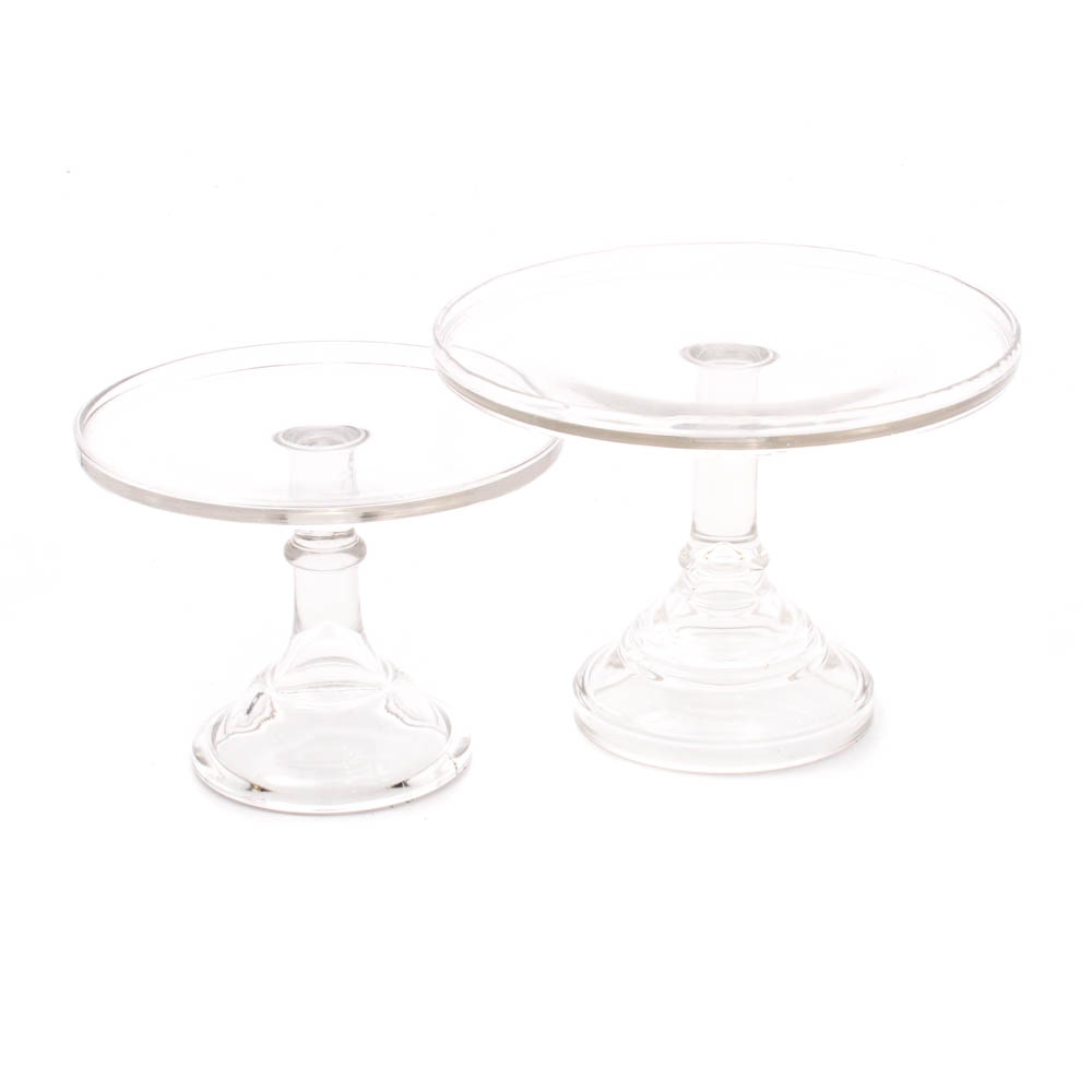 Two Vintage Pedestal Cake Stands