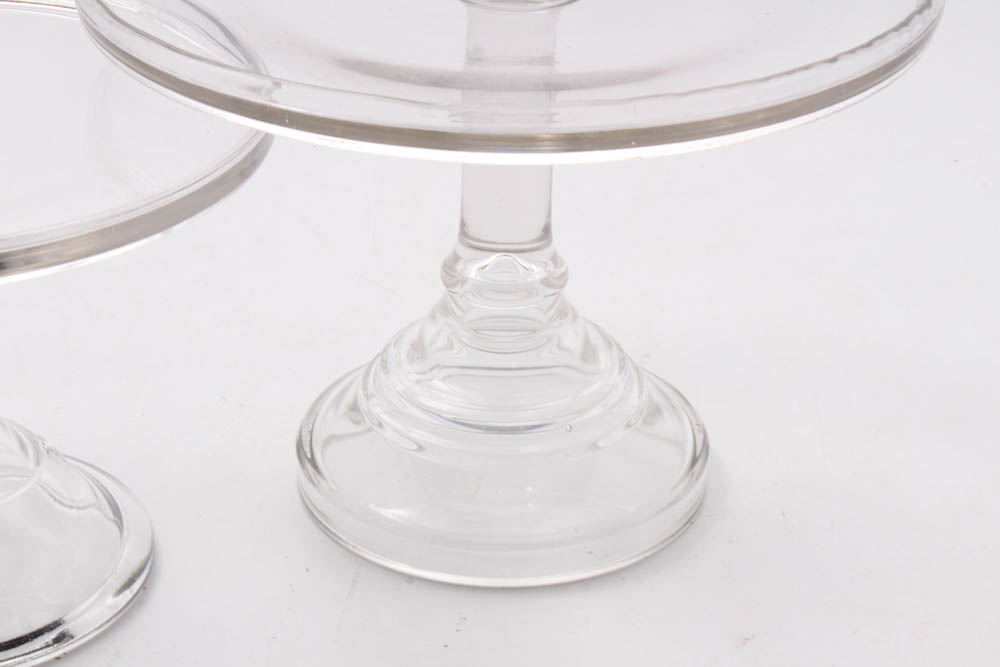Two Vintage Pedestal Cake Stands
