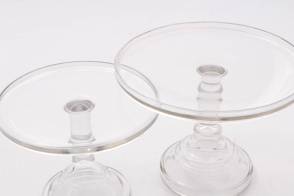 Two Vintage Pedestal Cake Stands