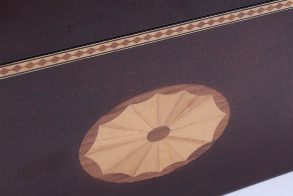 Bombay Company Mahogany Veneered CD Box with Patera Inlay