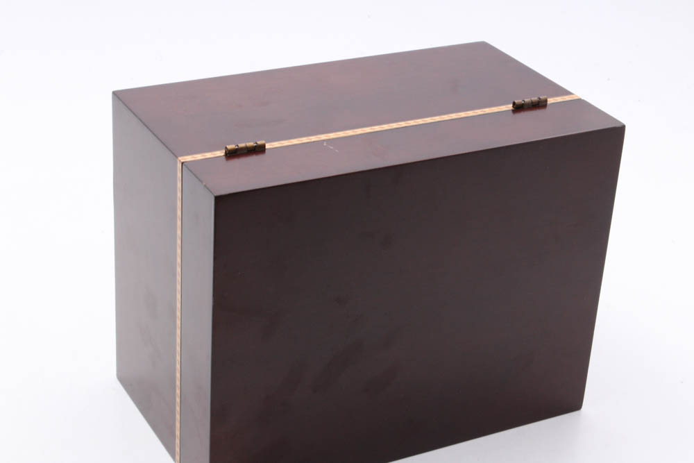 Bombay Company Mahogany Veneered CD Box with Patera Inlay