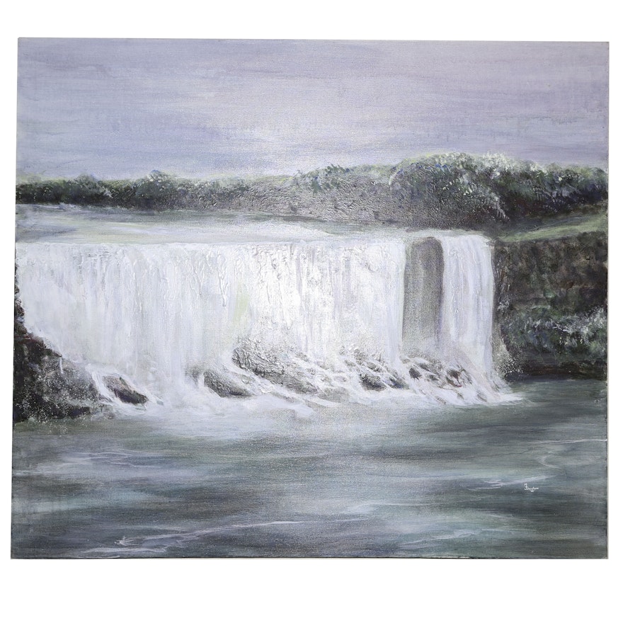 Michael Schad Johnstone Acrylic Painting "Buffalo Falls"