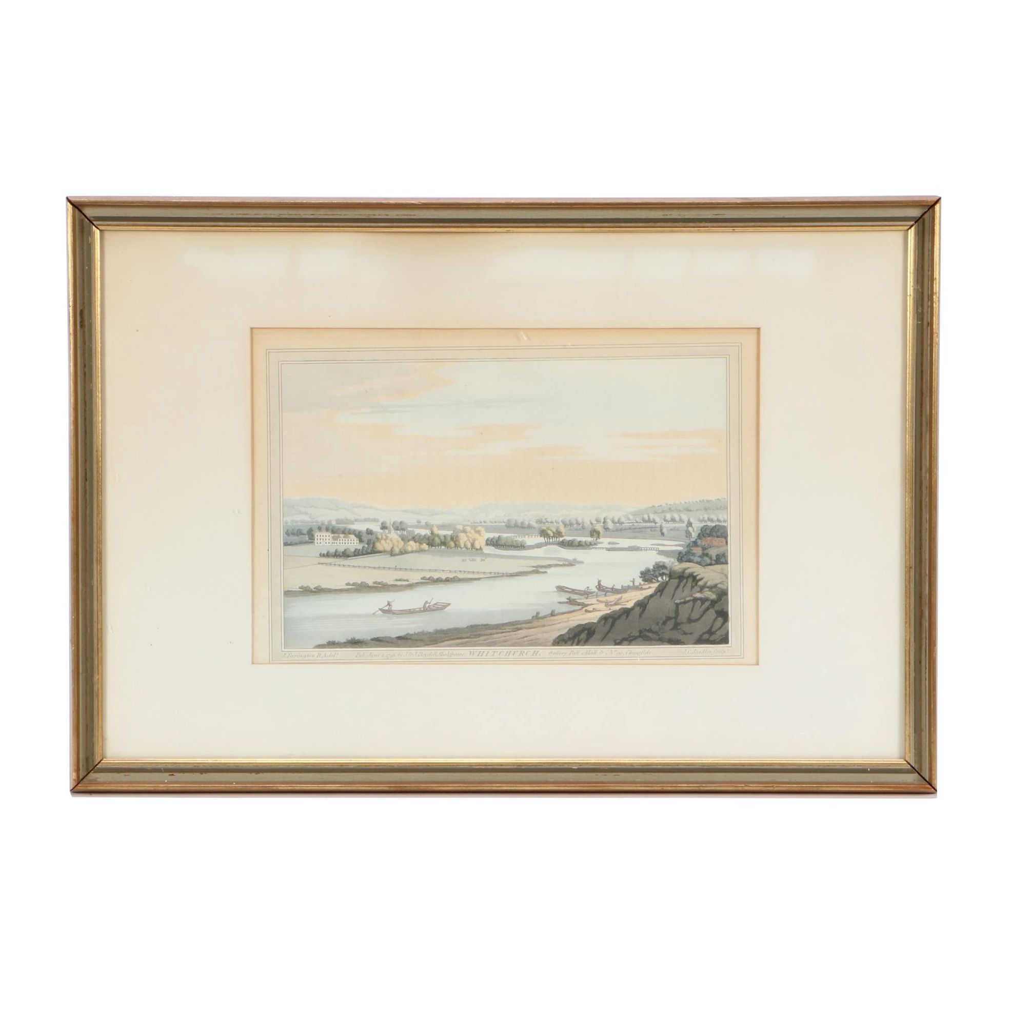 Joseph Constantine Stadler Aquatint after Joseph Farington "Whitchurch"