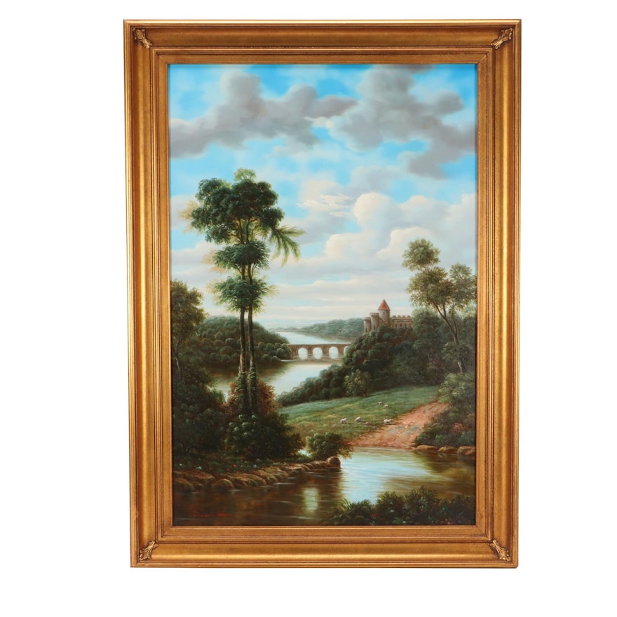 Dean Wilton Idyllic Landscape Oil Painting