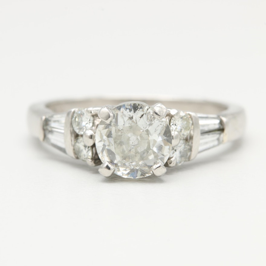 Platinum 1.45 CTW Diamond Ring