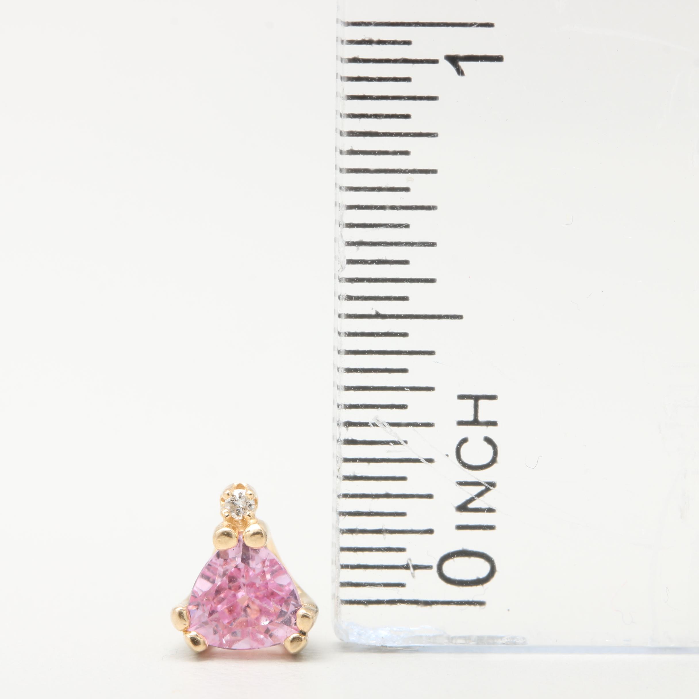 14K Yellow Gold Diamond, Sapphire, Emerald and Synthetic Sapphire Earrings