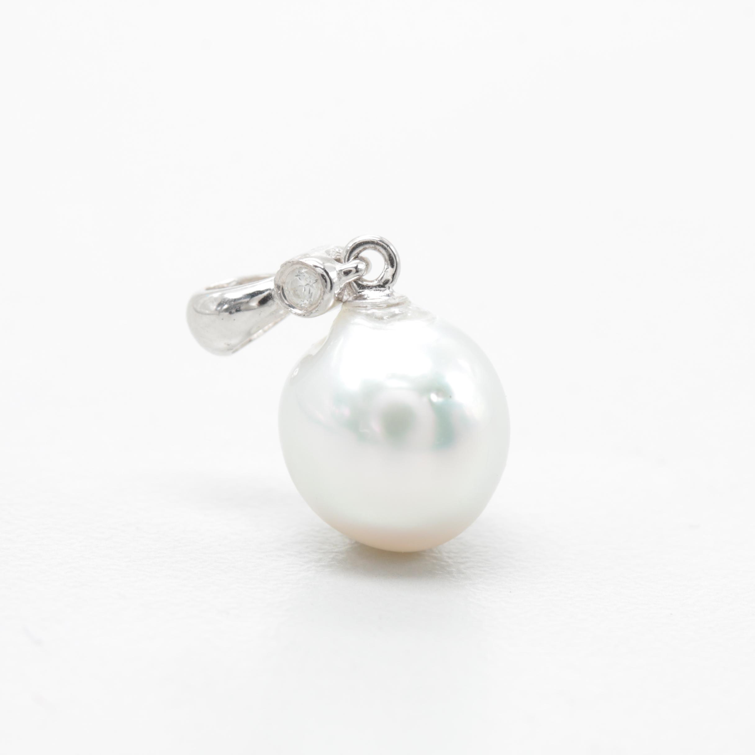 Sterling Silver Cultured Pearl, Smoky Quartz, and Pink Tourmaline Jewelry