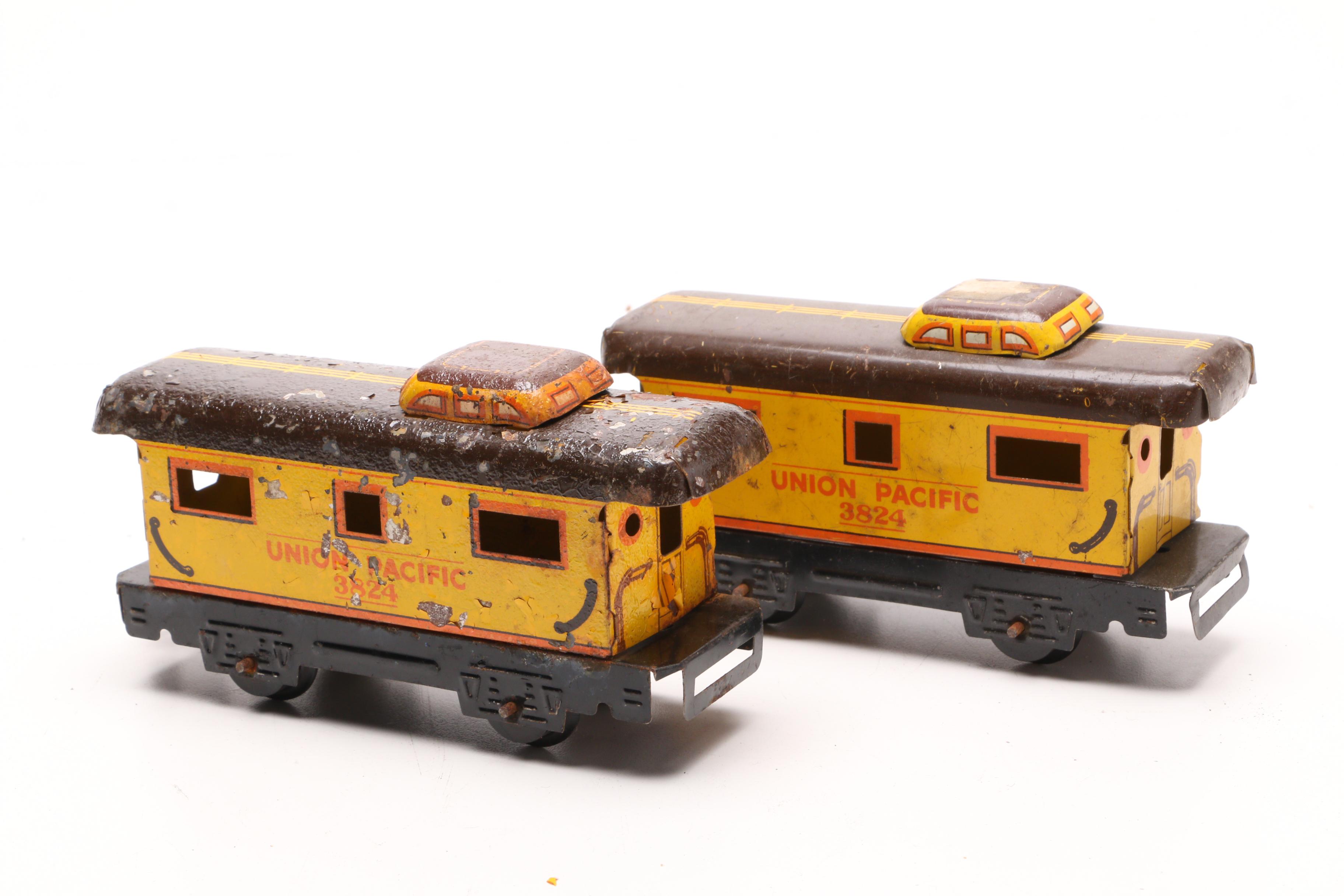 Marx O Gauge Trains Including Tin Litho Cars