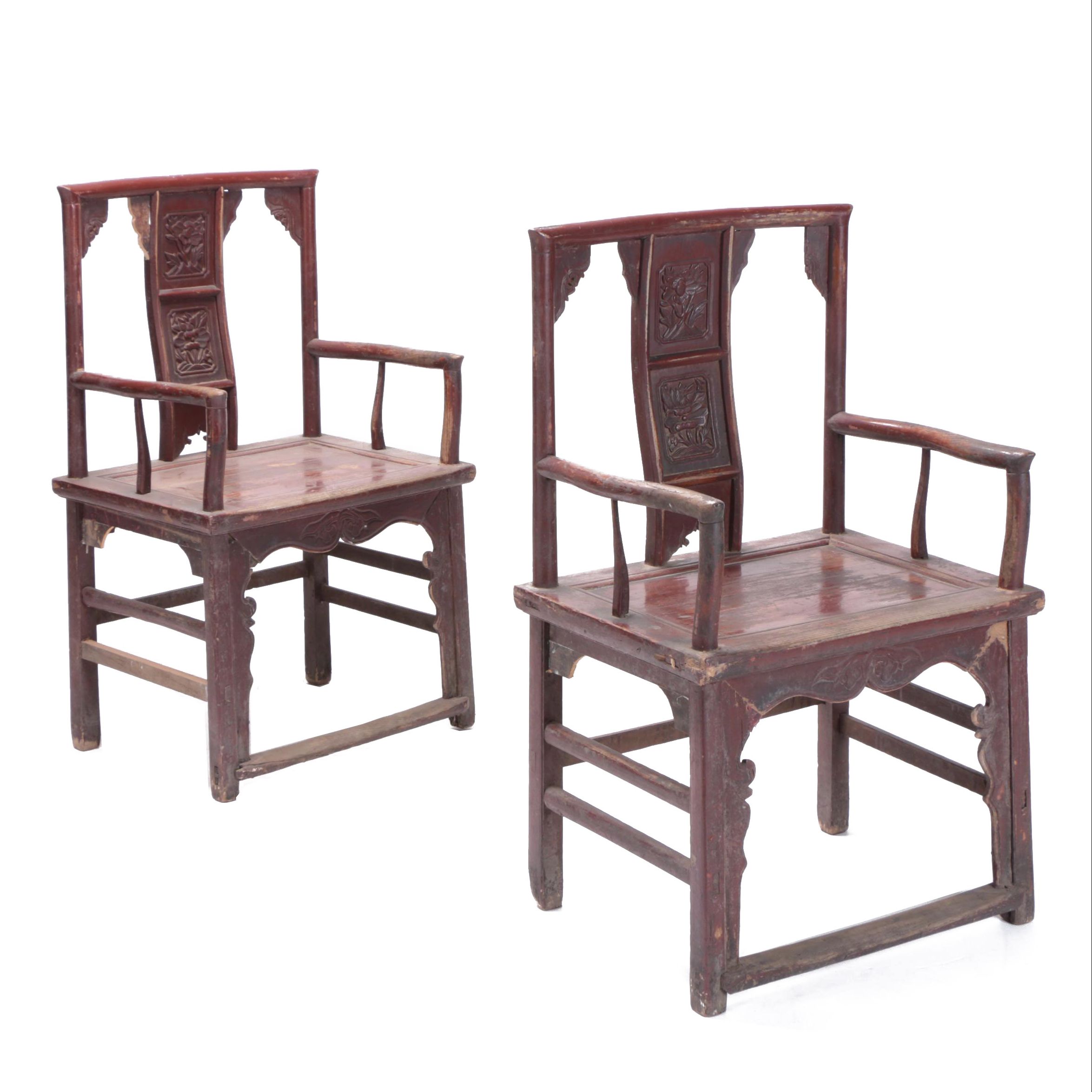 Vintage Chinese Yoke Back Chairs