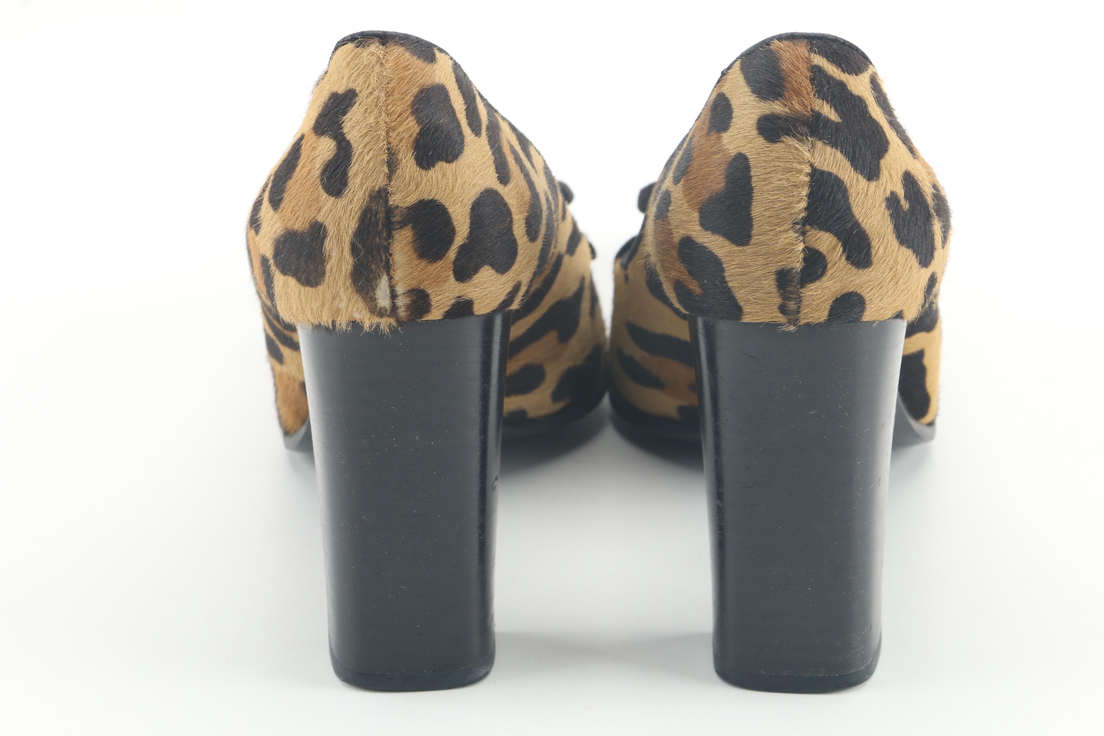 Prada Animal Print Pony Hair Pumps