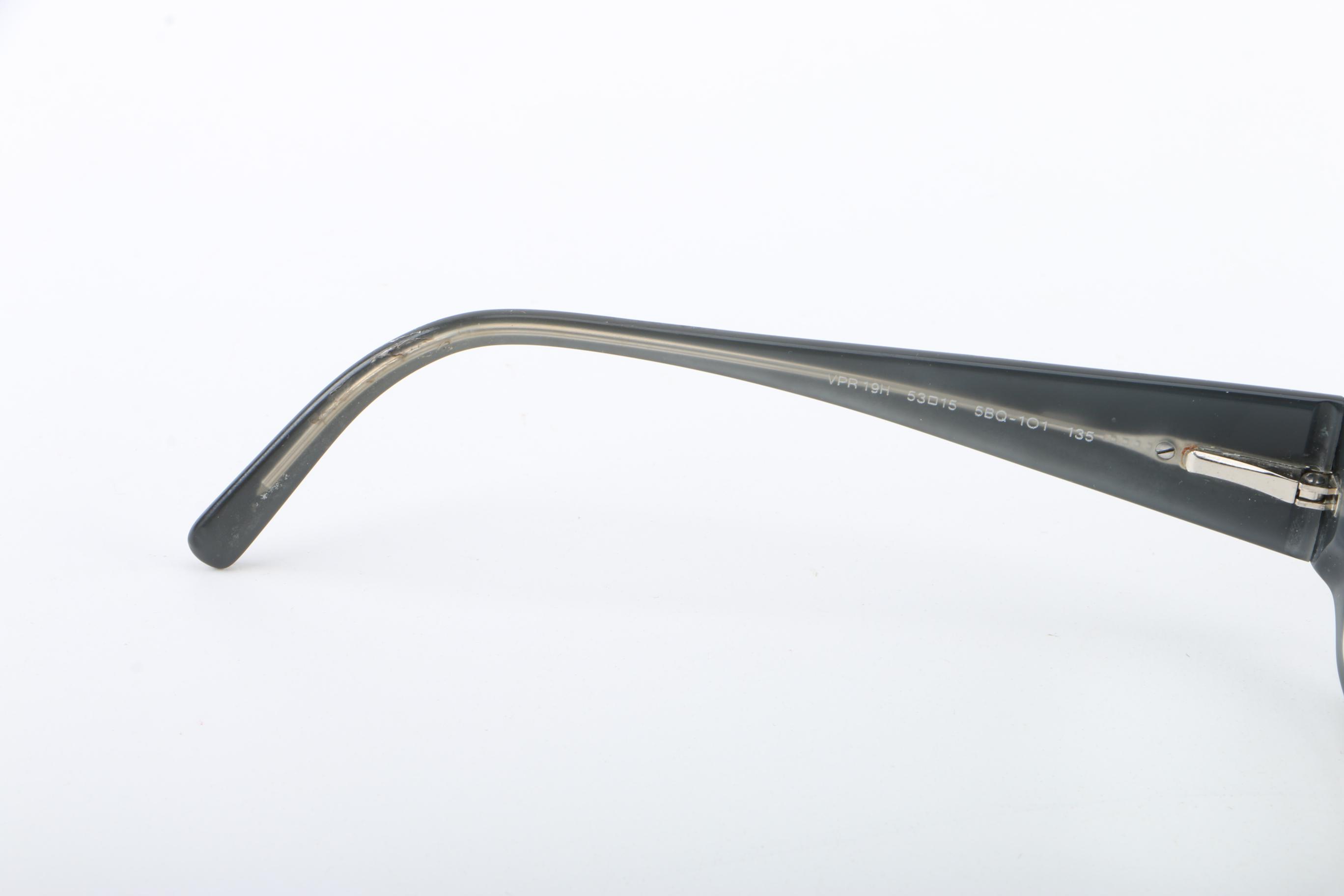 Prada VPR 19H Black Framed Eyeglasses, Made in Italy