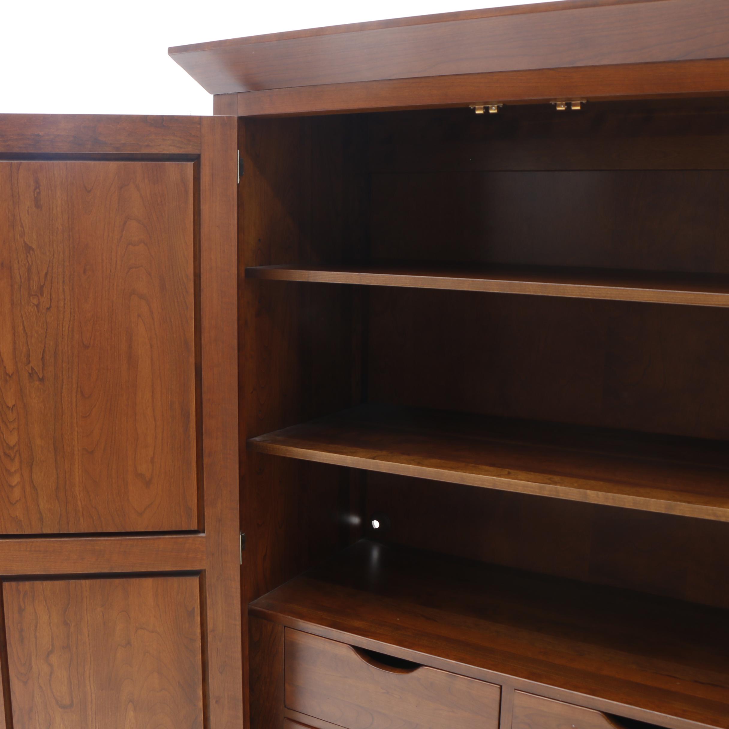 Shaker Style Cherry Wardrobe by Ethan Allen