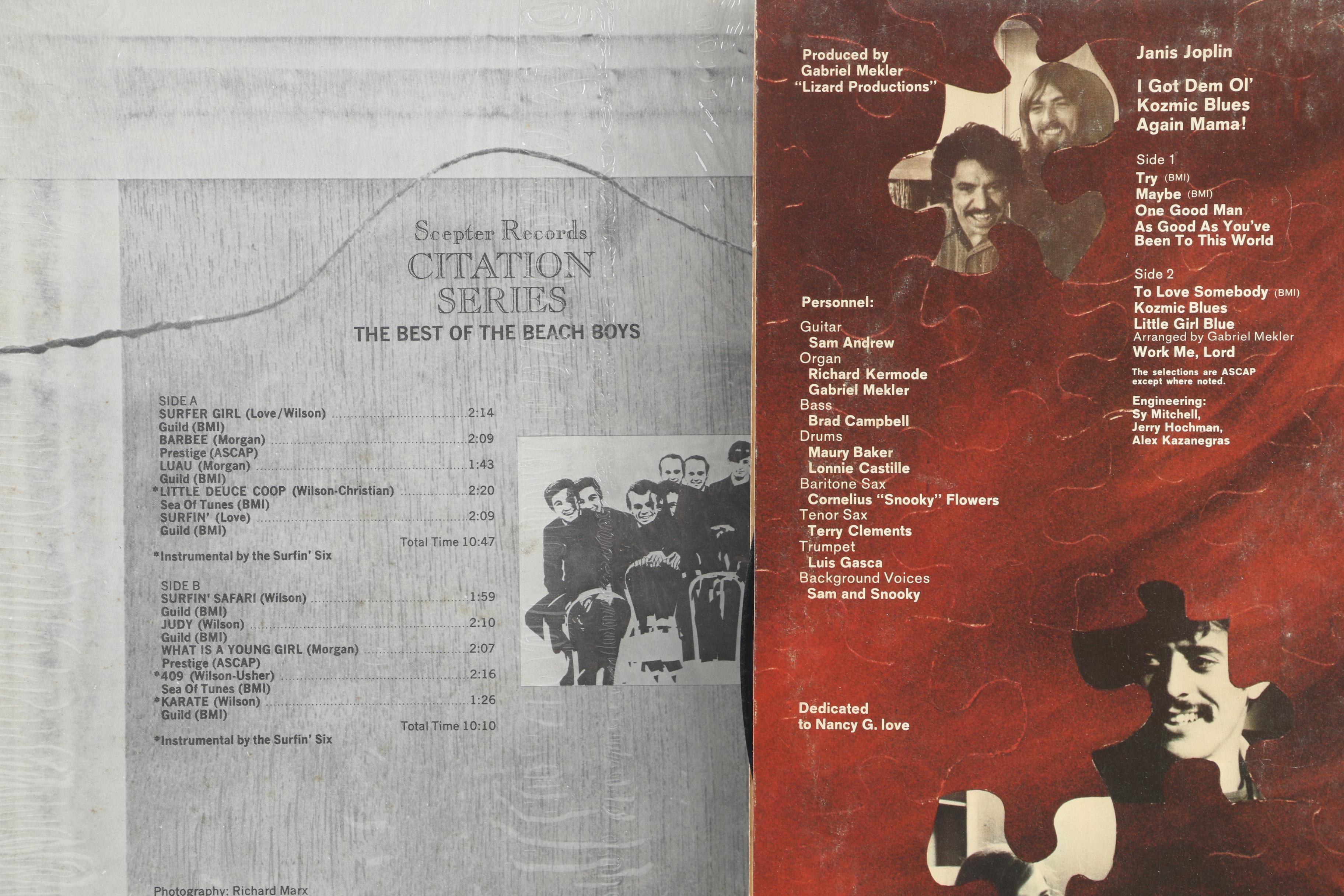 Vintage Vinyl Records including Janis Joplin, Billy Joel, and More