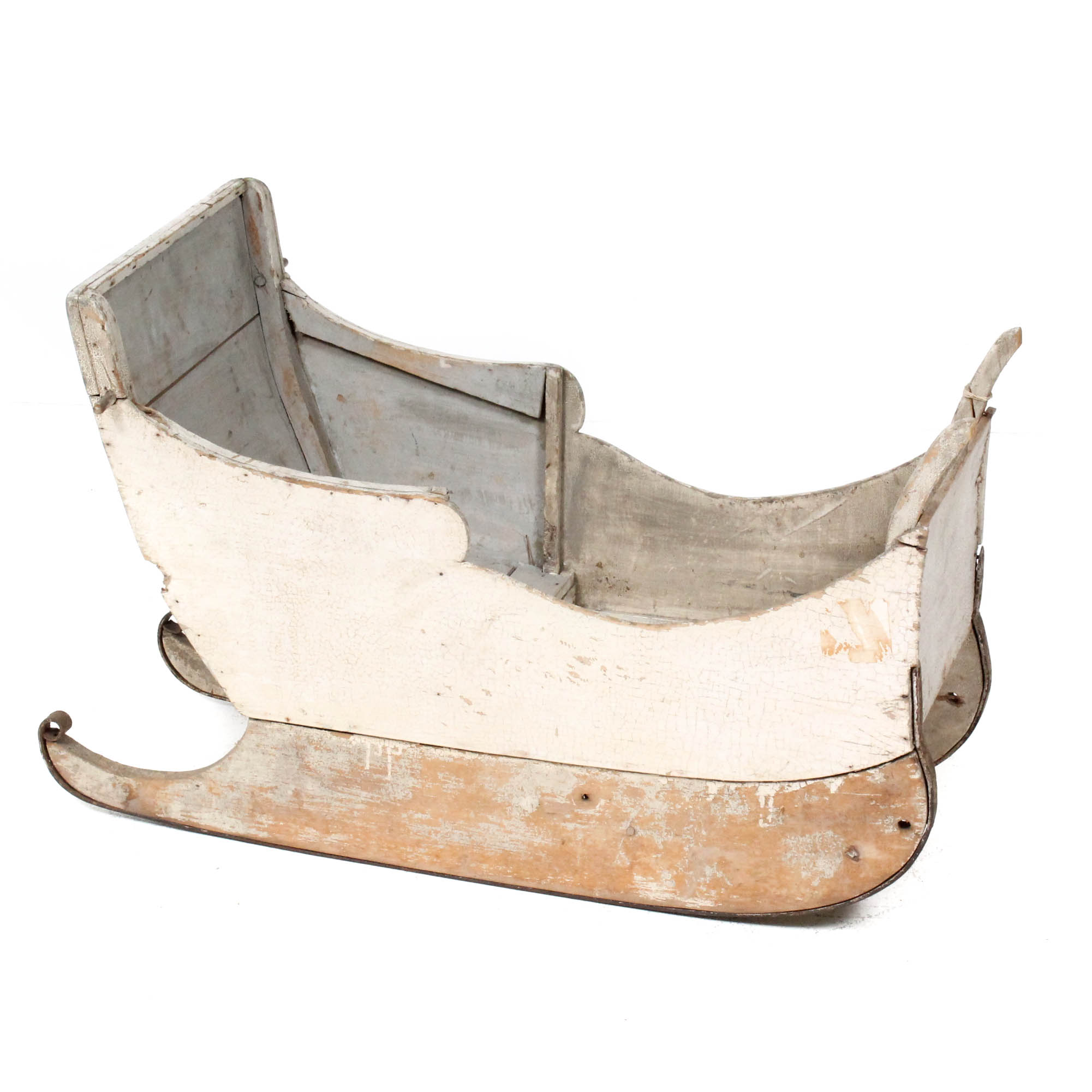 Antique Child Size Vintage Wooden Sleigh