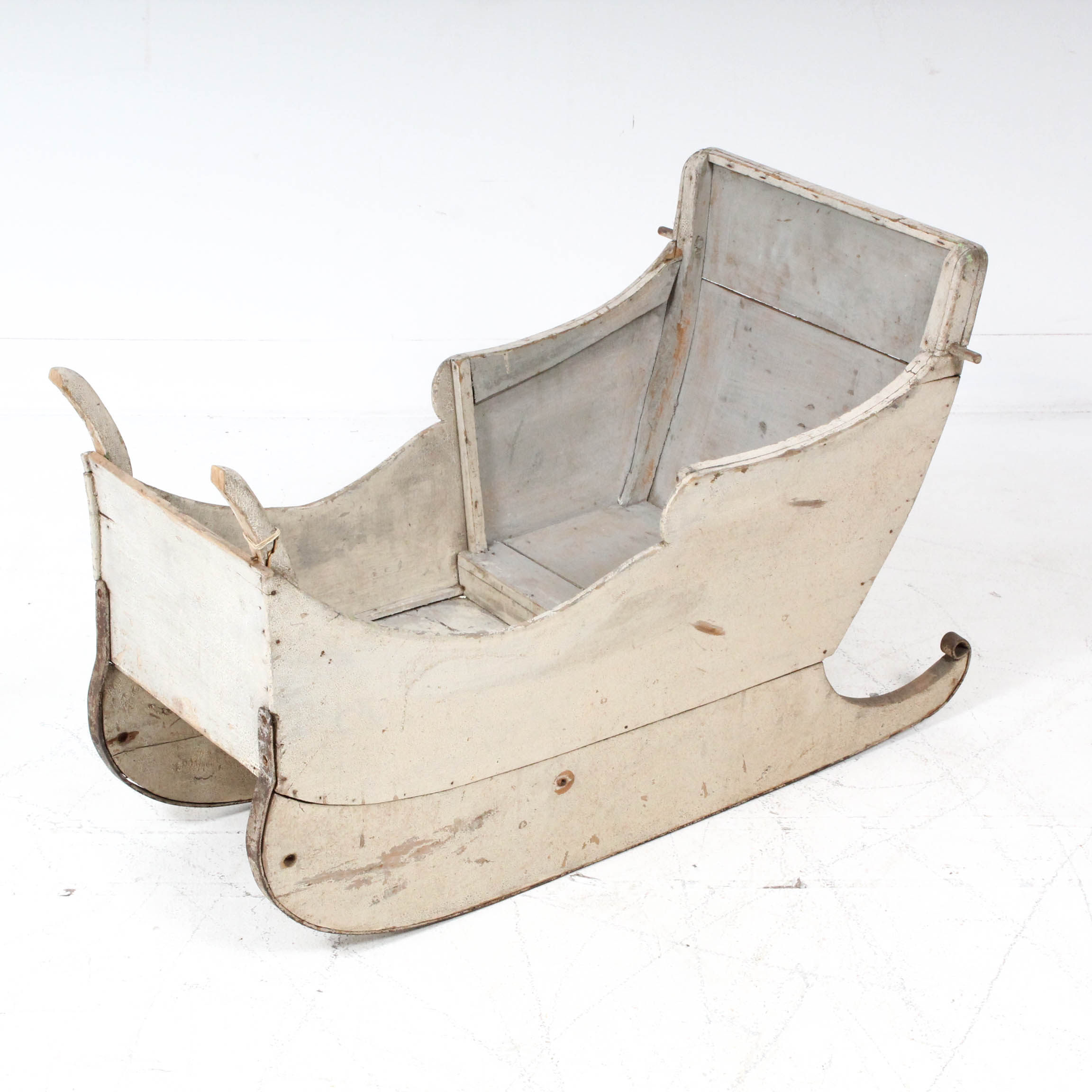 Antique Child Size Vintage Wooden Sleigh