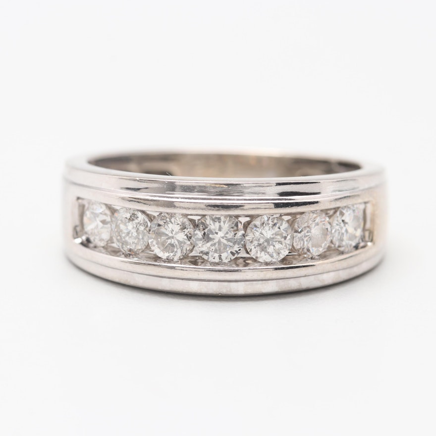 10K White Gold Diamond Ring