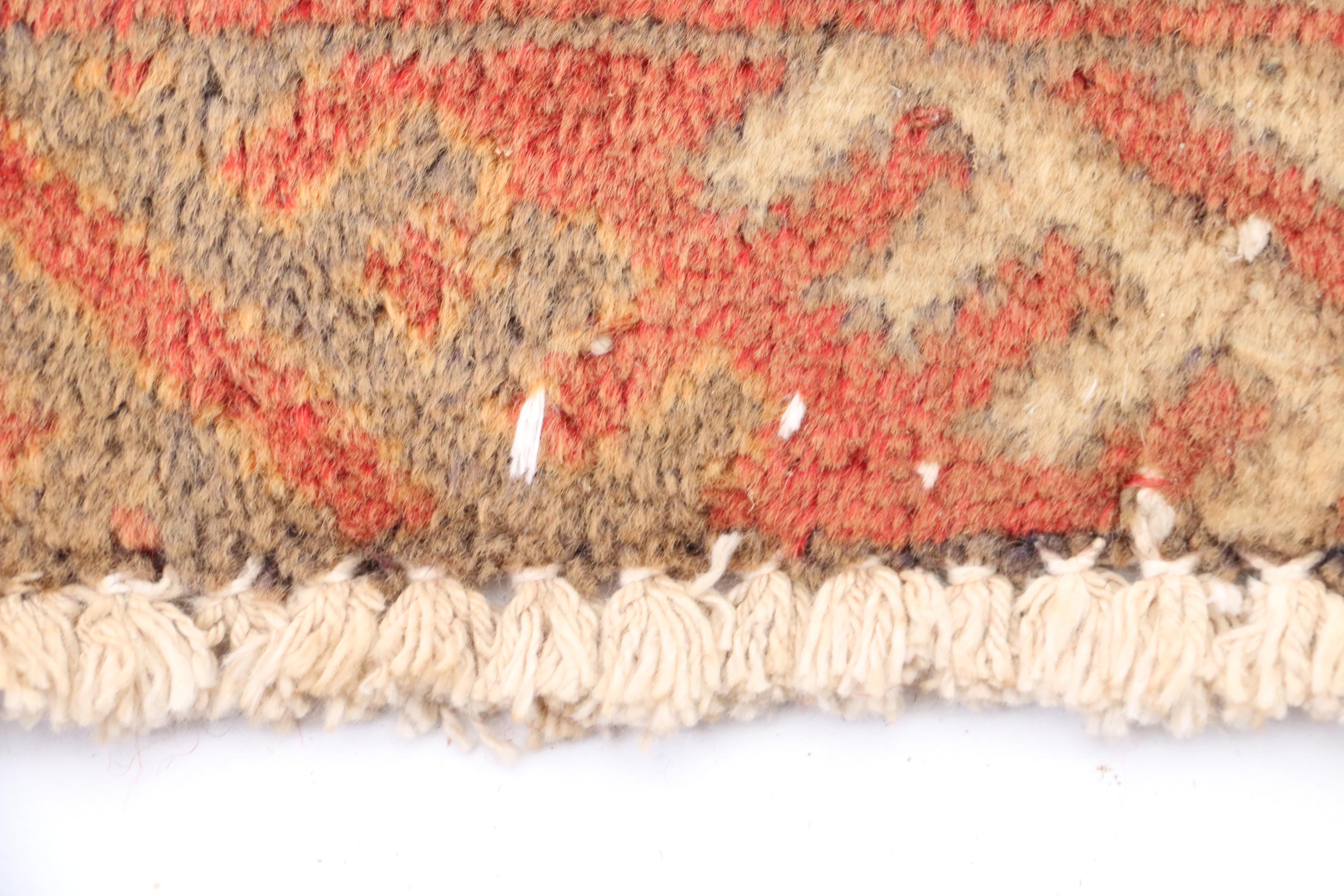 Vintage Hand-Knotted Russian Bokhara Wool Carpet Runner