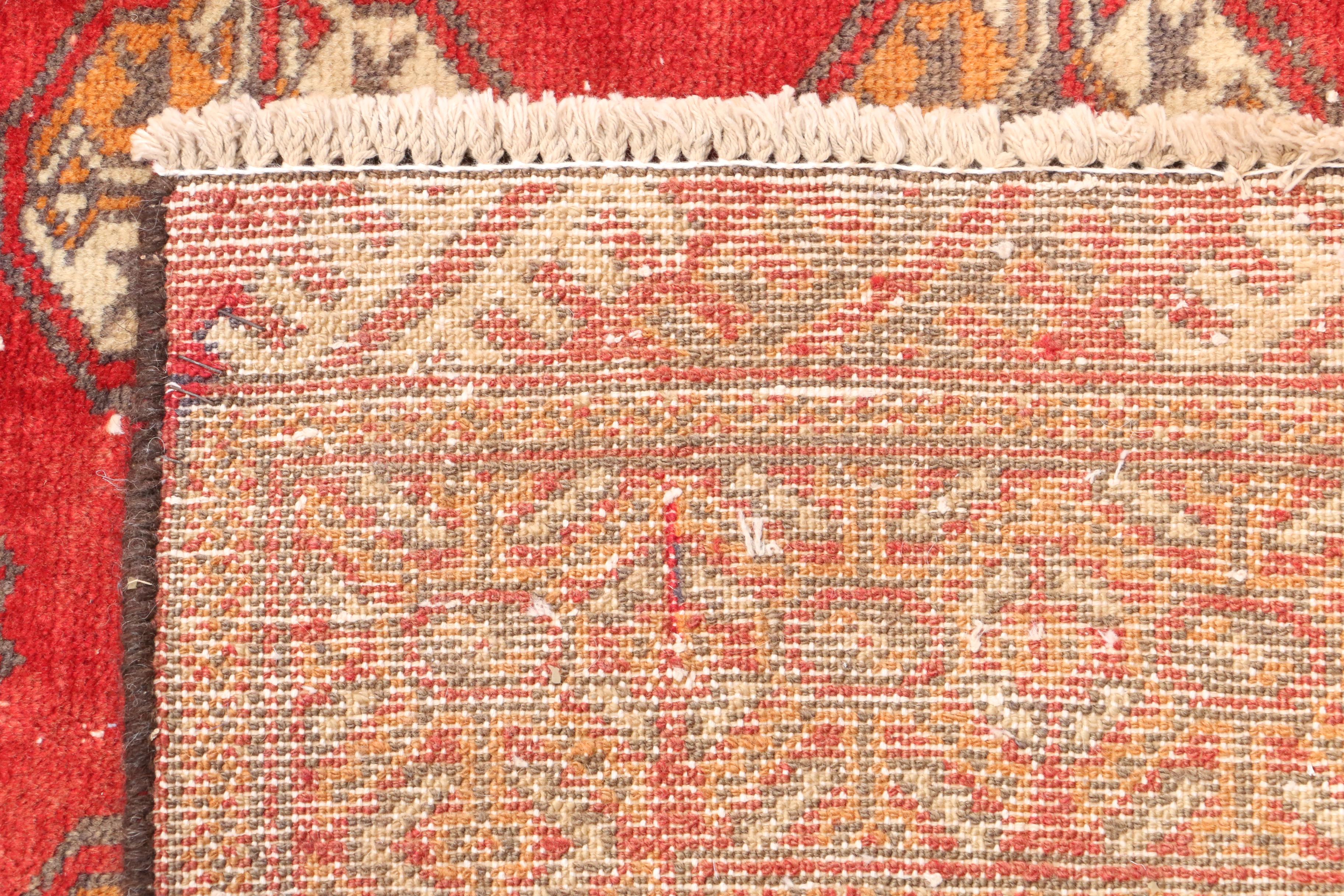 Vintage Hand-Knotted Russian Bokhara Wool Carpet Runner