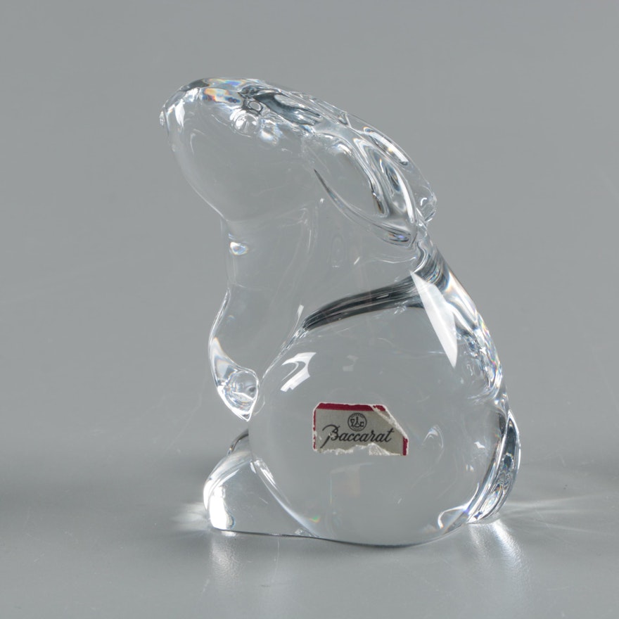 Baccarat Crystal "Sitting Rabbit" Figurine