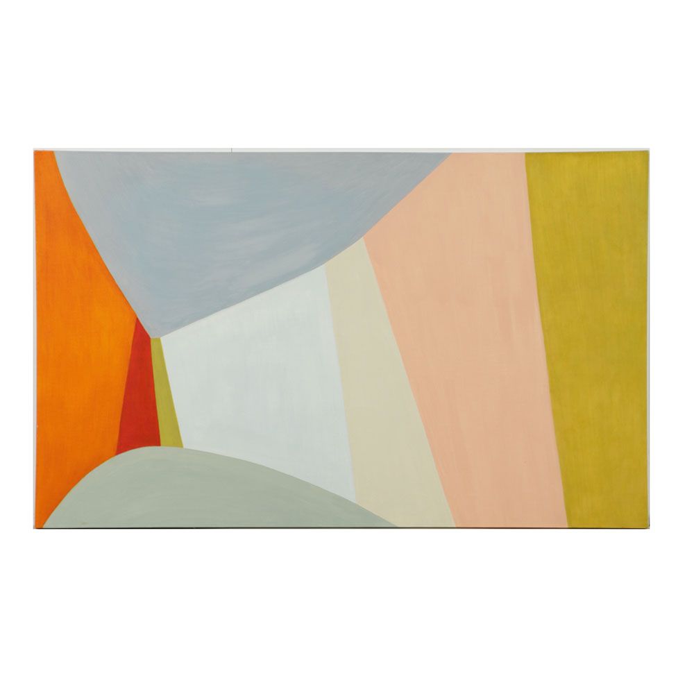 Beth Hertz 1973 Monumental Oil Painting "Blue Beacon II-Line Storm"