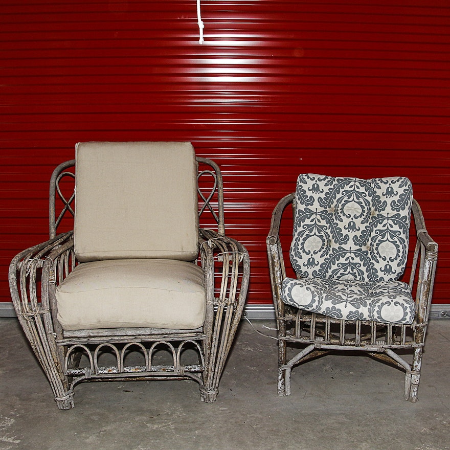 Vintage Rattan Patio Chairs